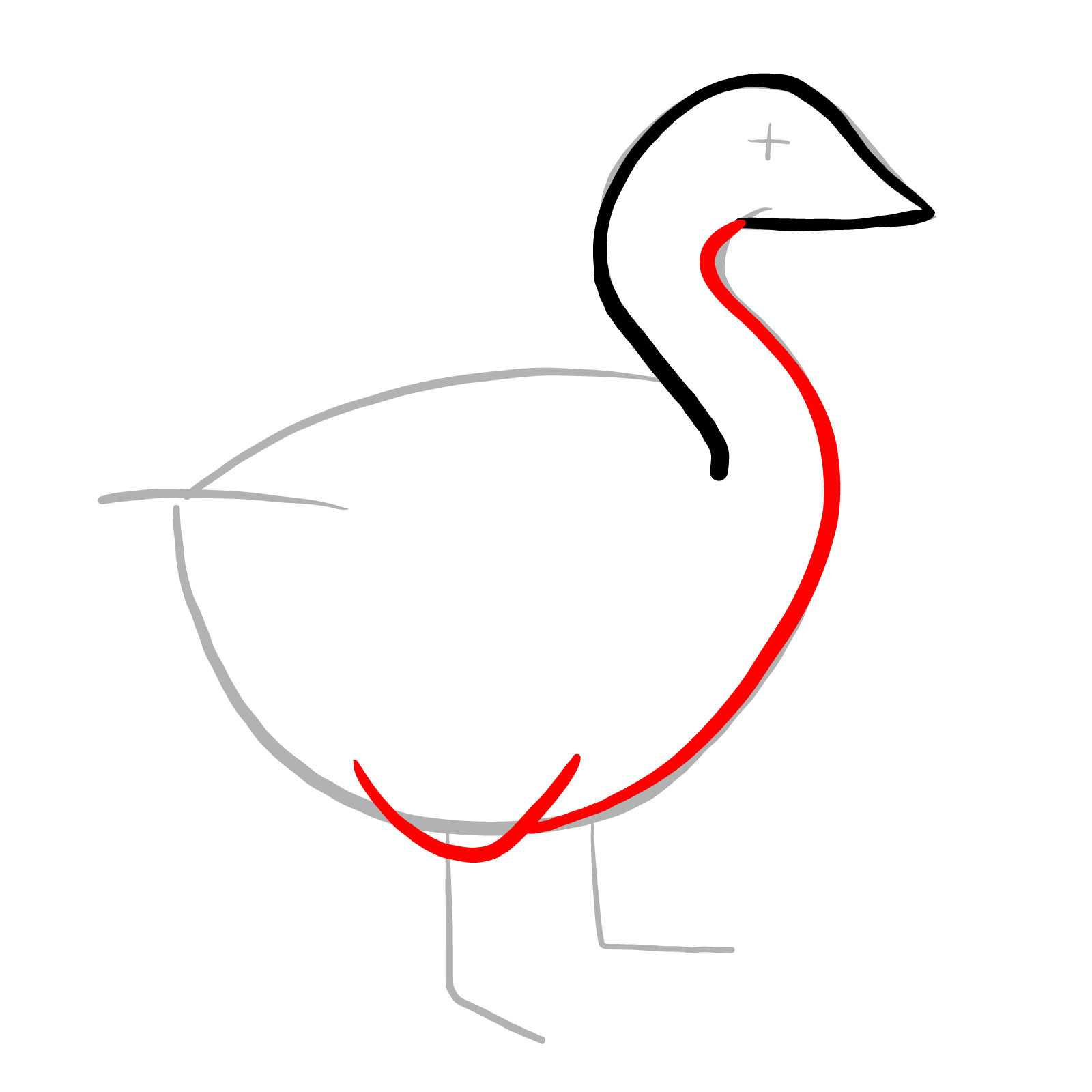 How to draw The Goose (FNF: Indie Cross) - step 06