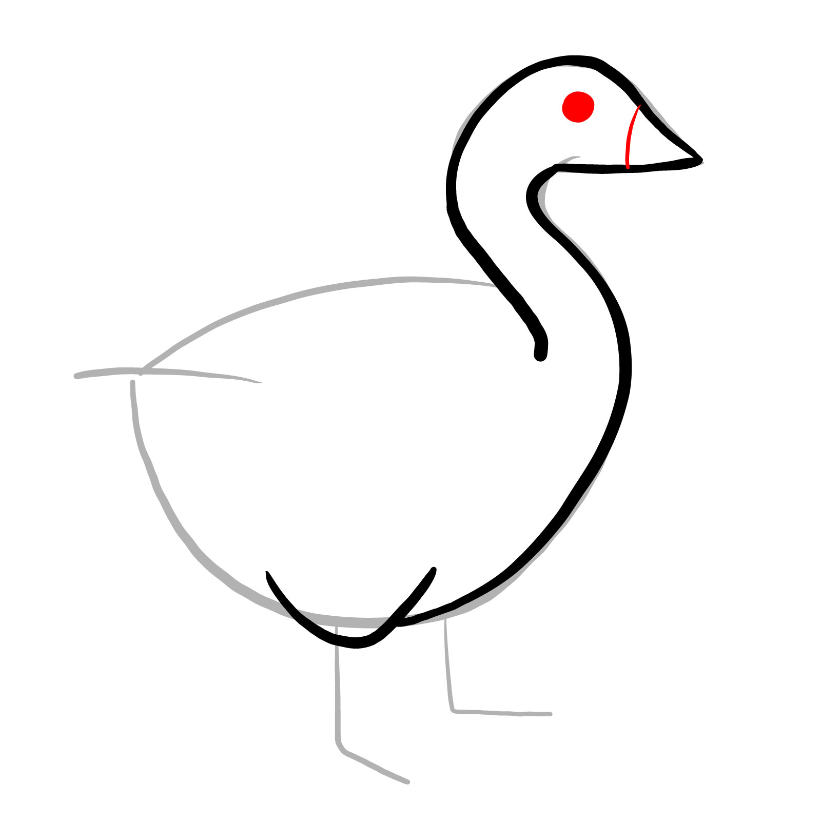 How to draw The Goose (FNF: Indie Cross) - step 07