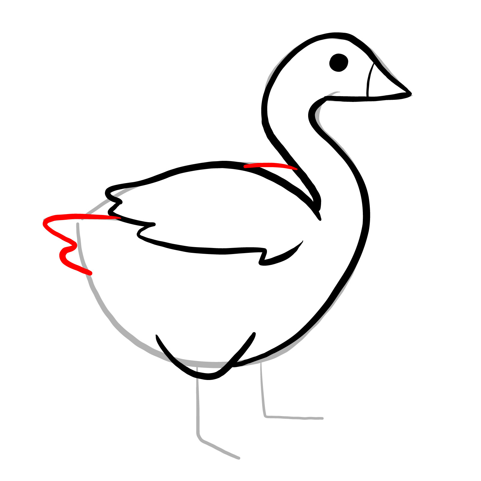 How to draw The Goose (FNF: Indie Cross) - step 10