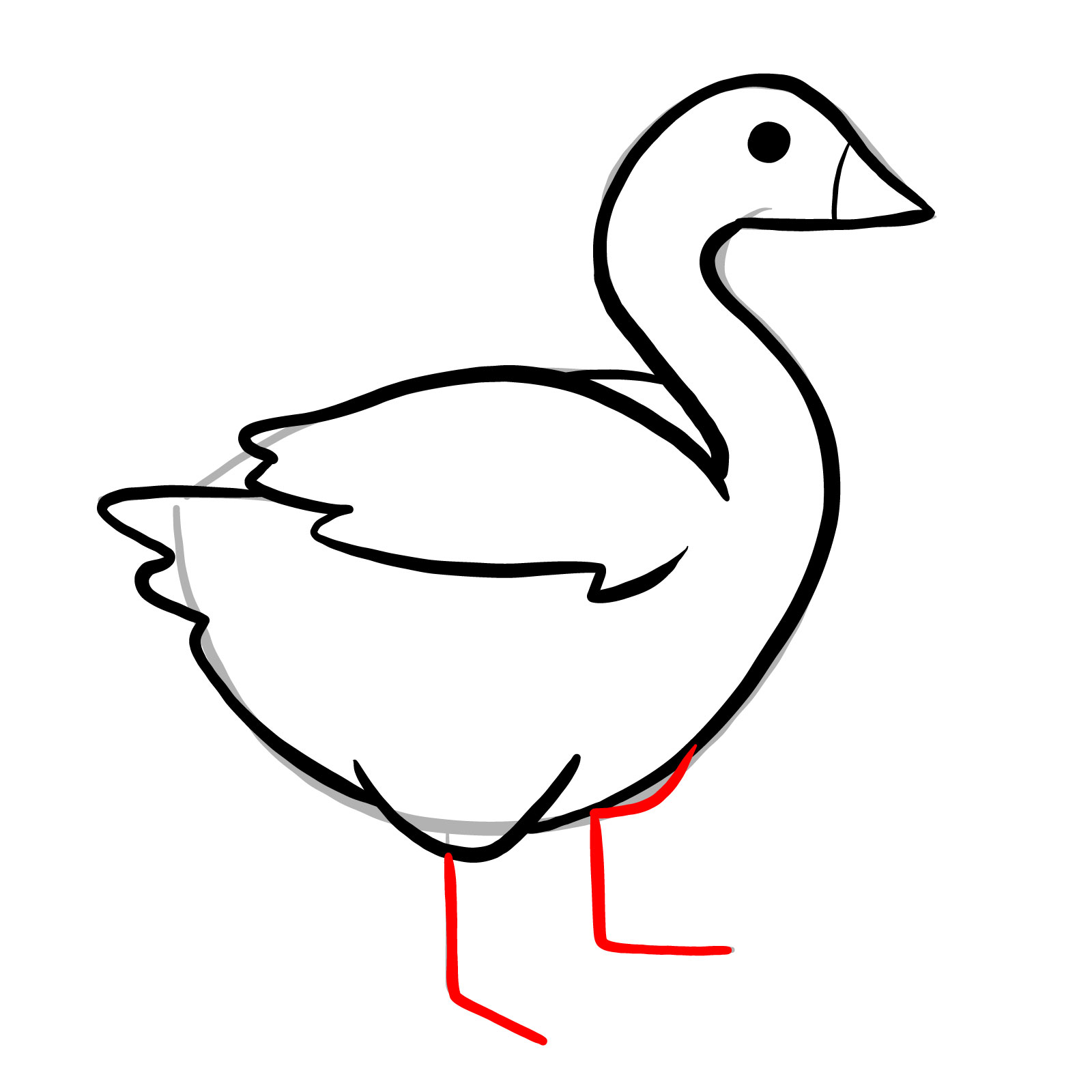 How to draw The Goose (FNF: Indie Cross) - step 12