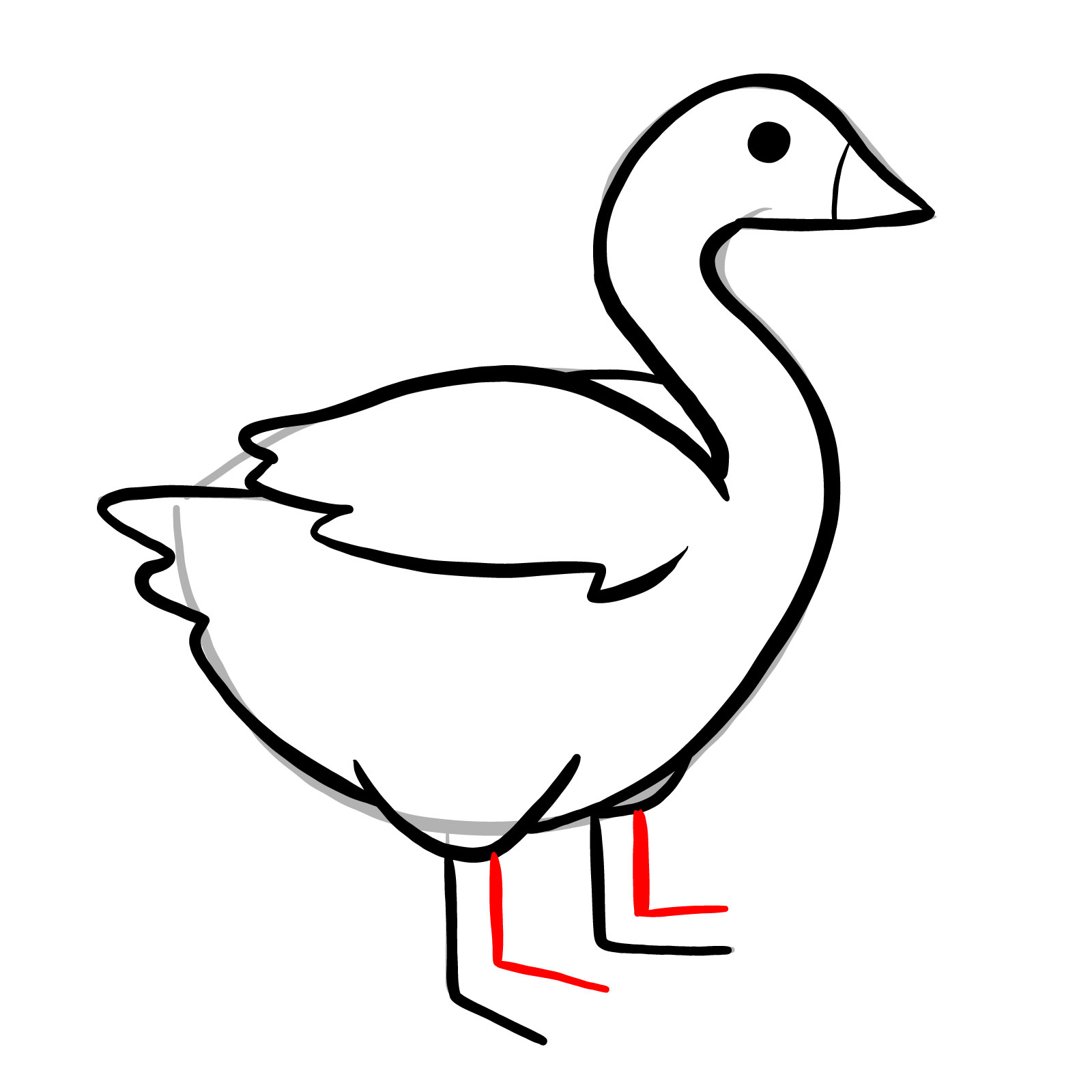 How to draw The Goose (FNF: Indie Cross) - step 13