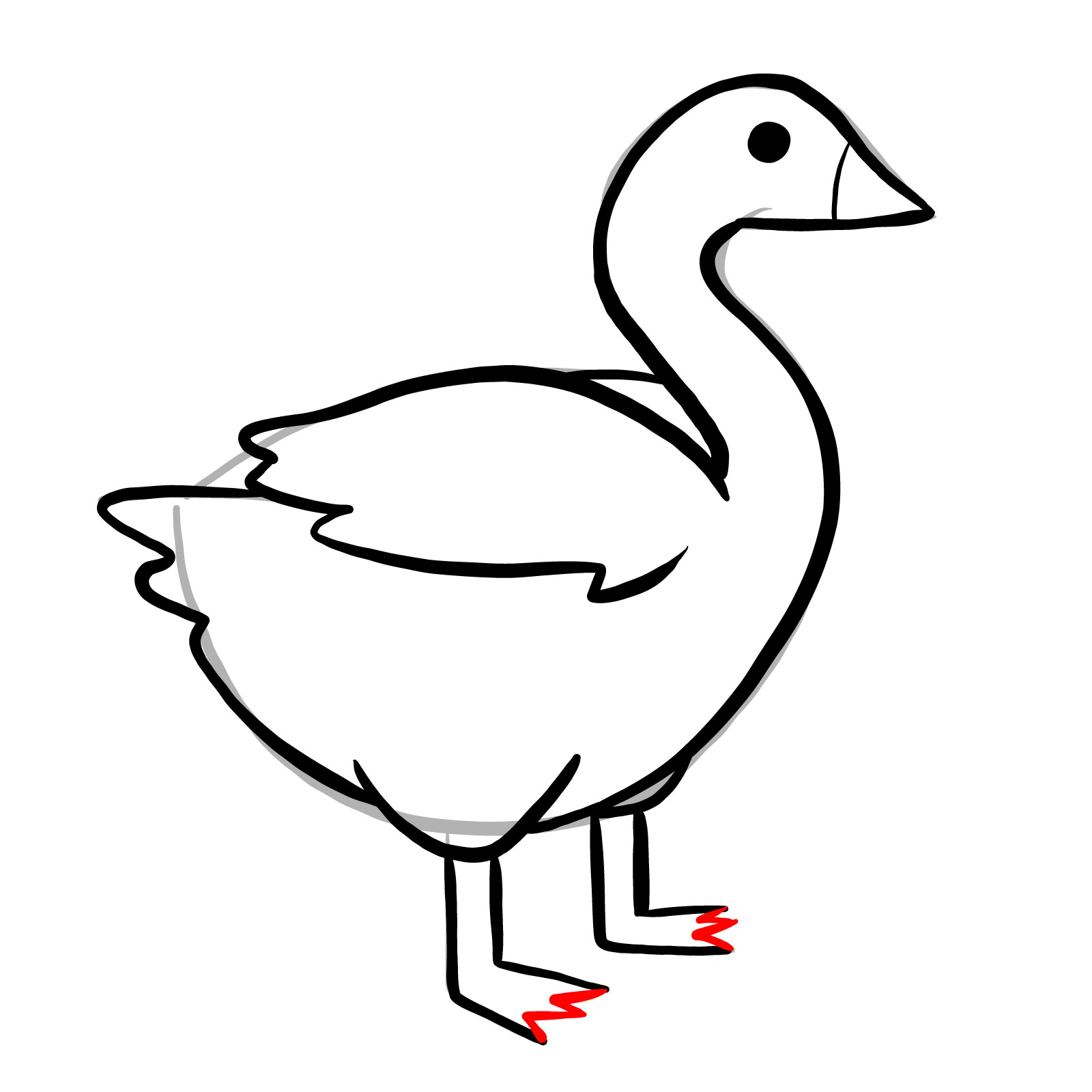 How to draw The Goose (FNF: Indie Cross) - step 14