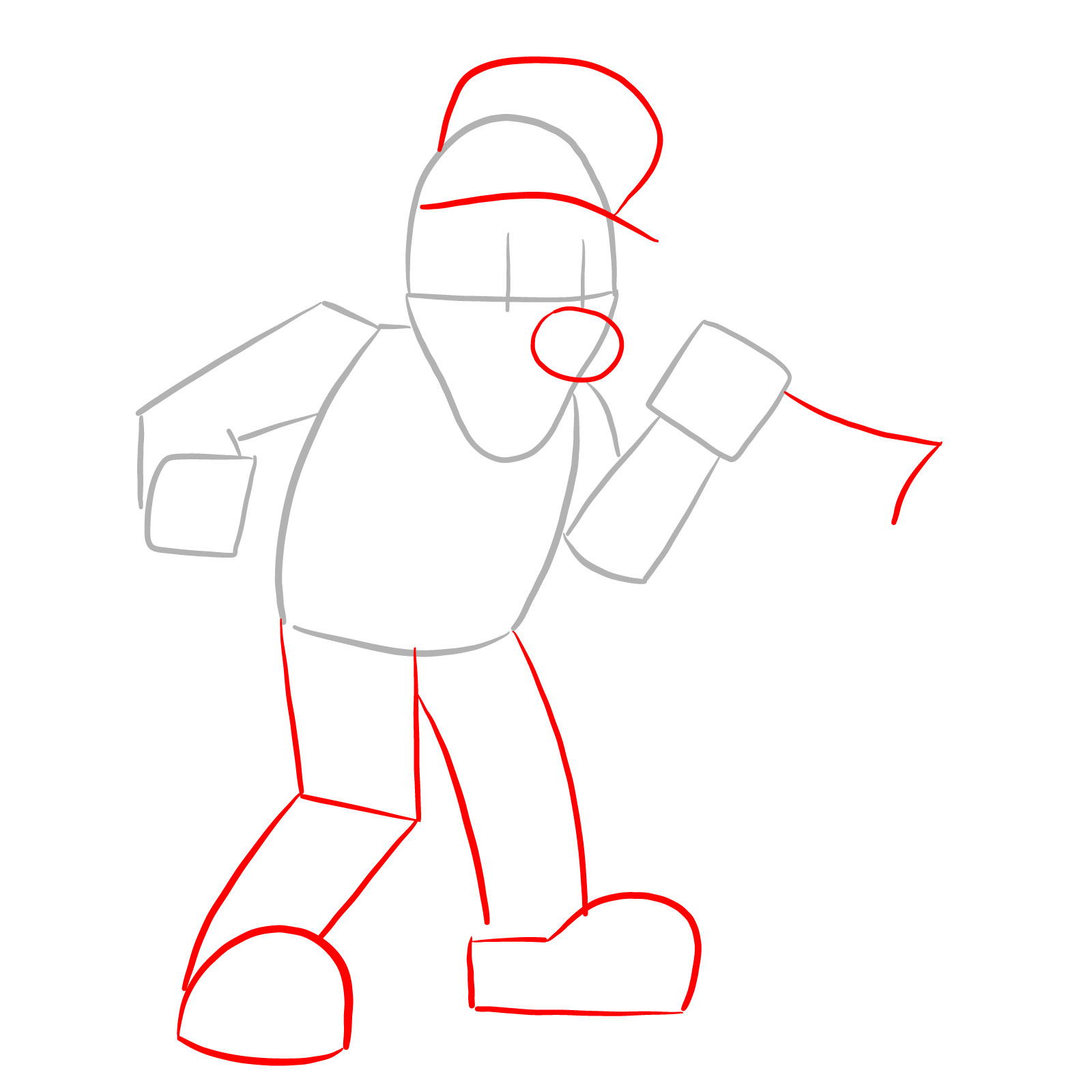 How to draw Mario.EXE - step 03