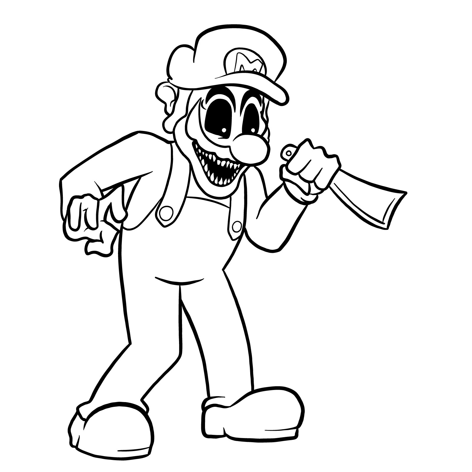 How to draw Mario.EXE - coloring