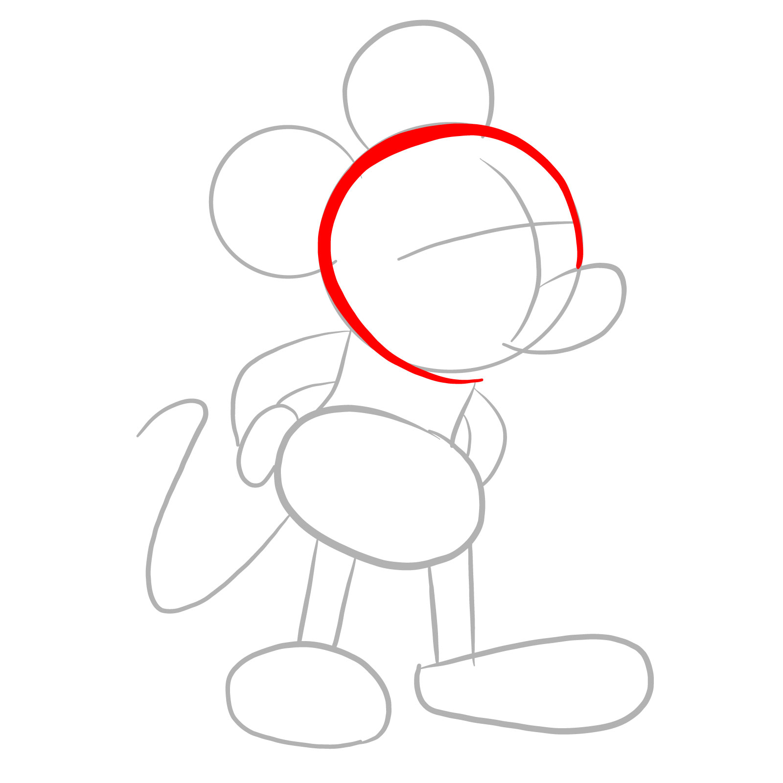 How to draw Suicide Mouse (FNF) - step 04