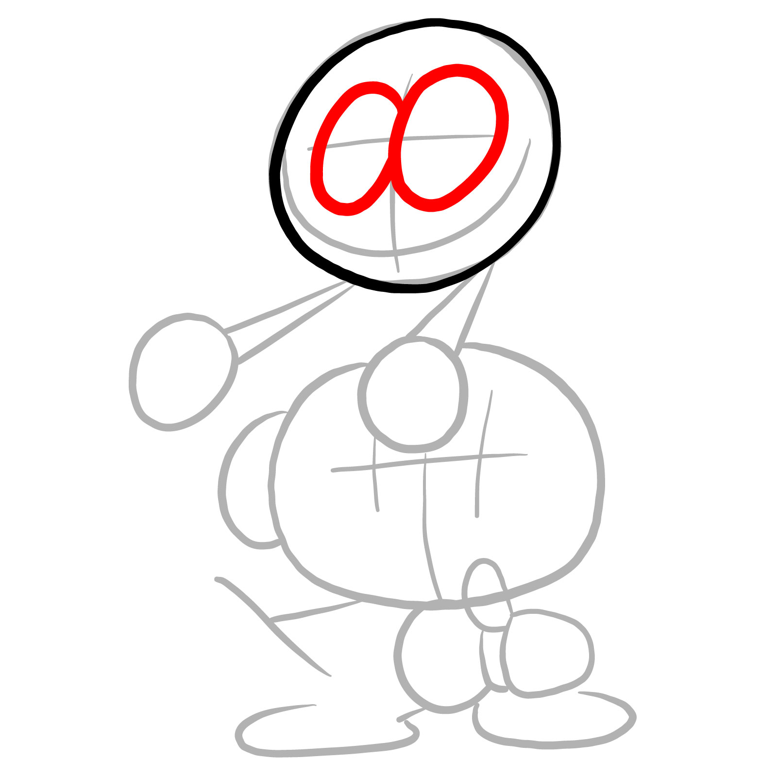 How to draw Pibby Corrupted Skid and Pump - step 05