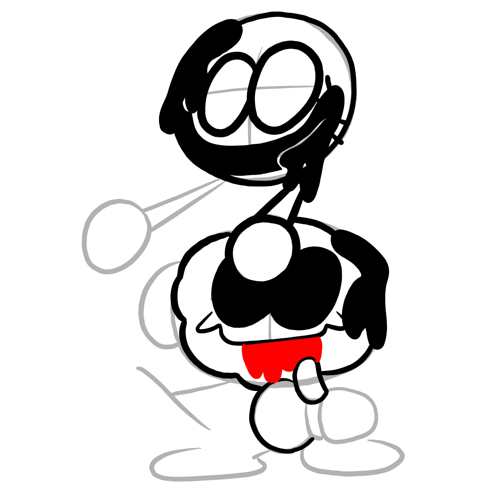 How to draw Pibby Corrupted Skid and Pump - step 17