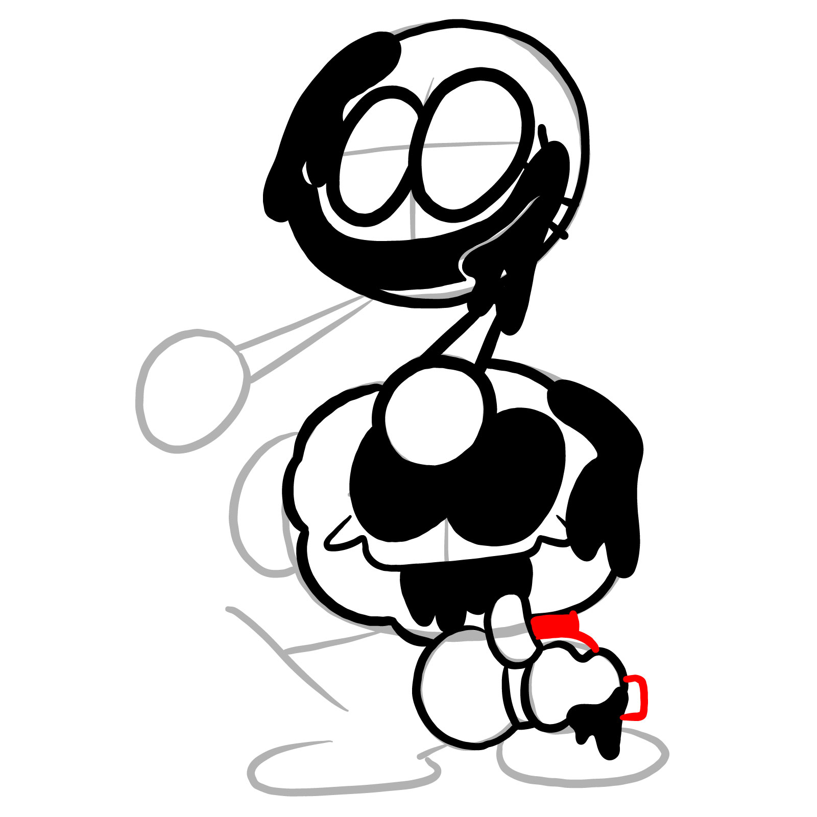 How to draw Pibby Corrupted Skid and Pump - step 20