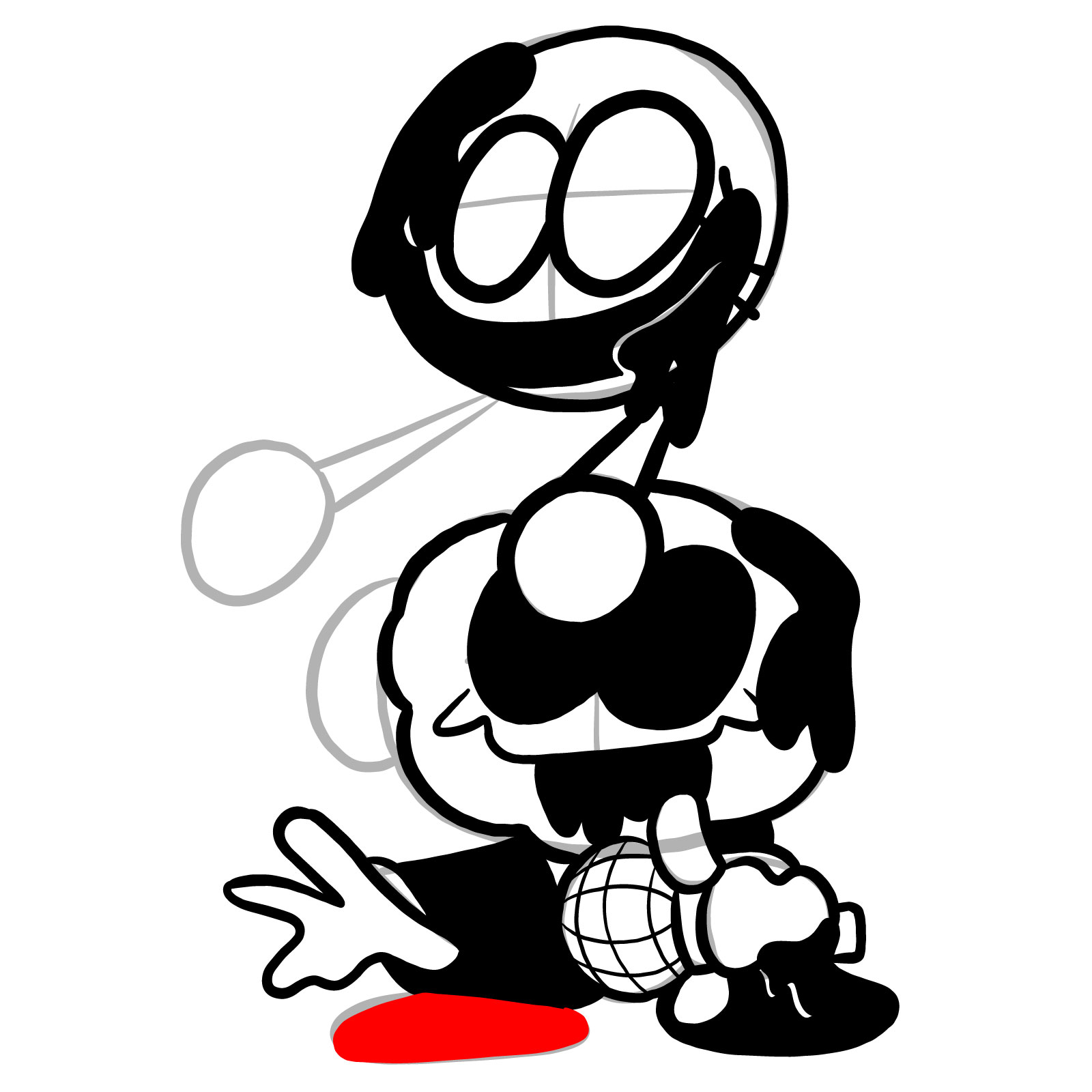 How to draw Pibby Corrupted Skid and Pump - step 27