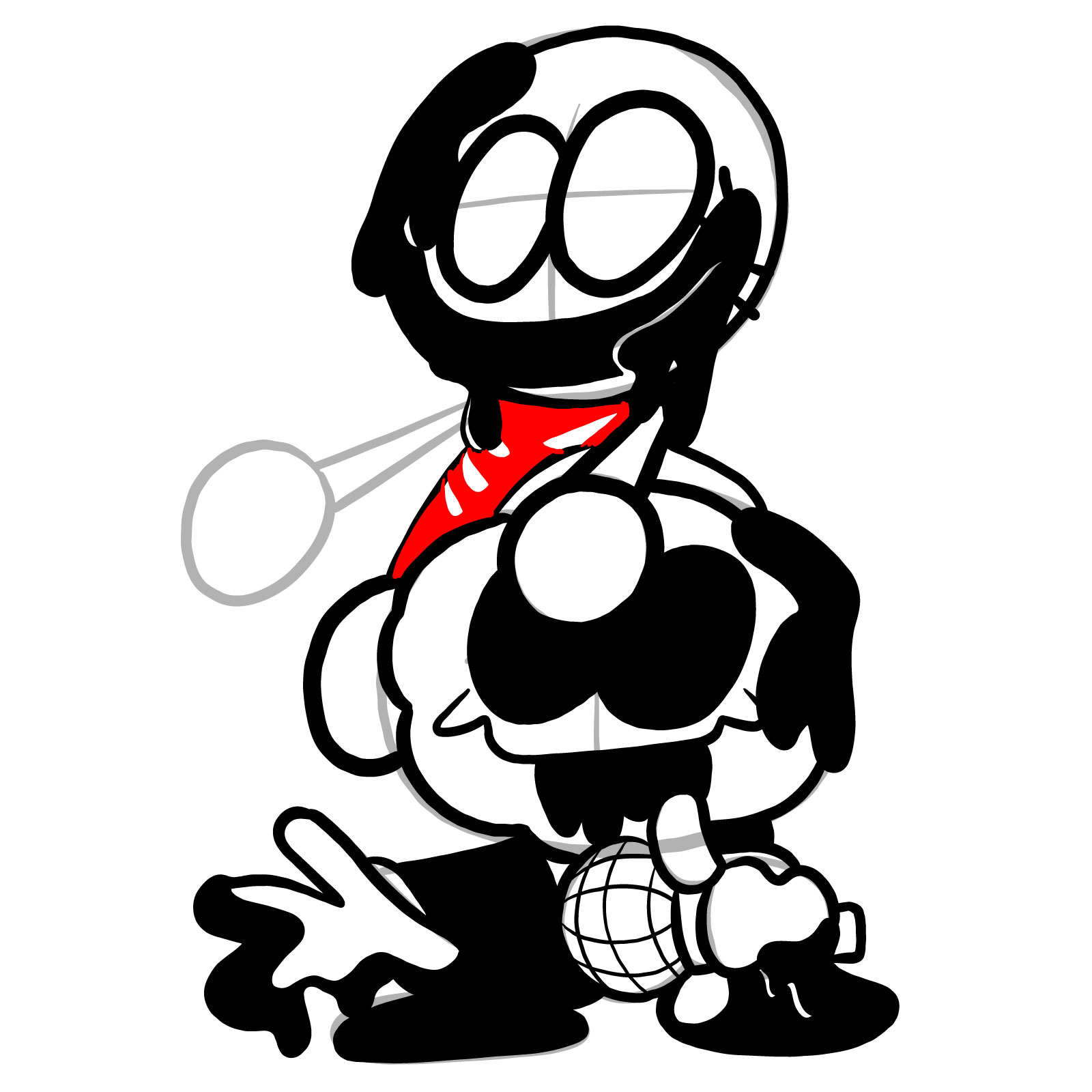 How to draw Pibby Corrupted Skid and Pump - step 32