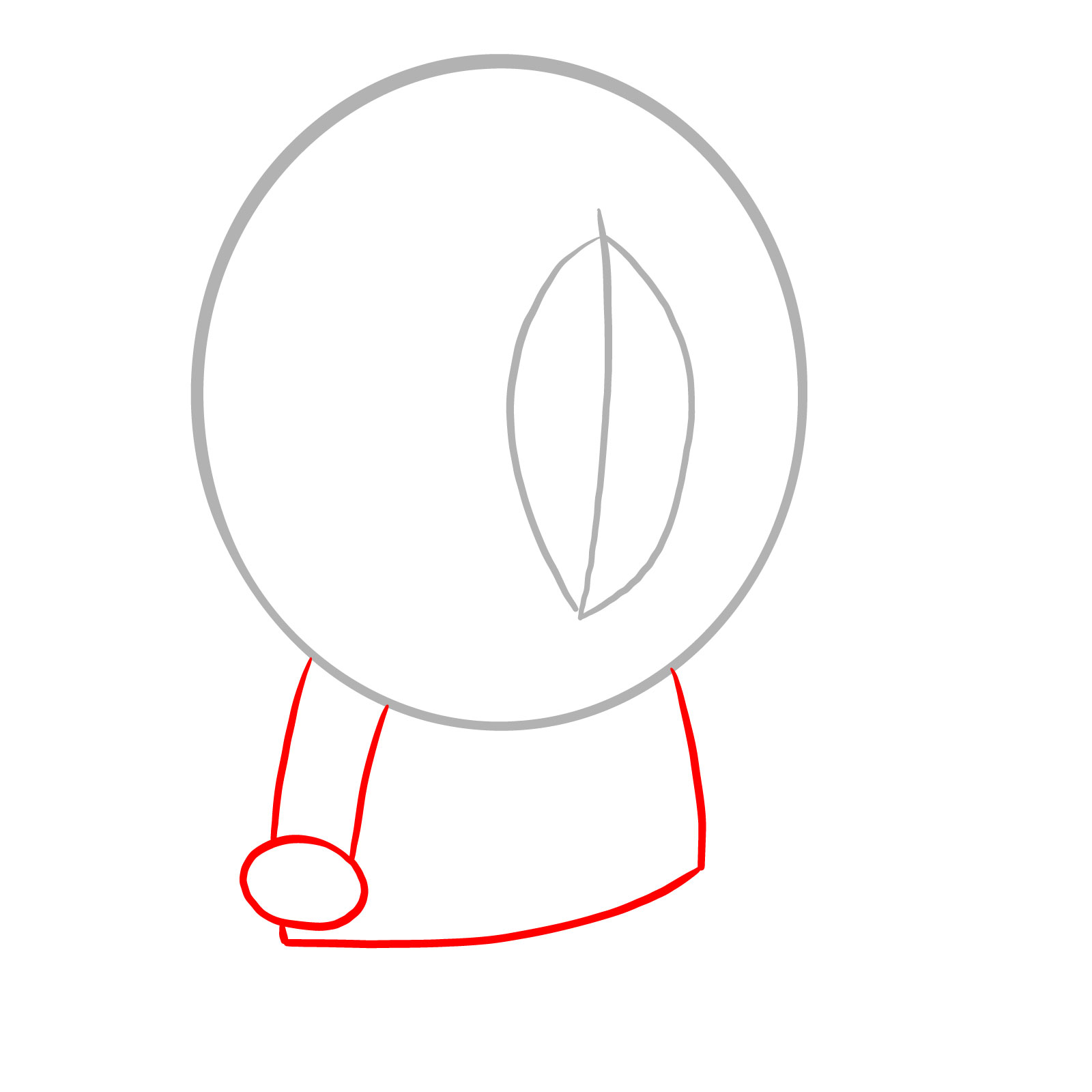How to draw Kenny (FNF vs Kenny) - step 02