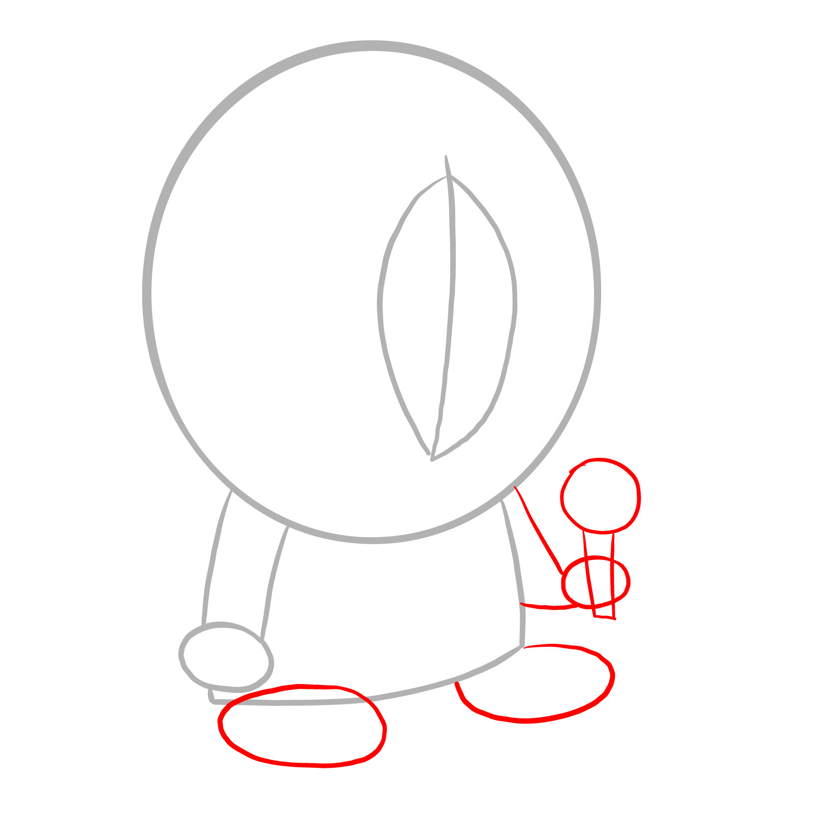How to draw Kenny (FNF vs Kenny) - step 03