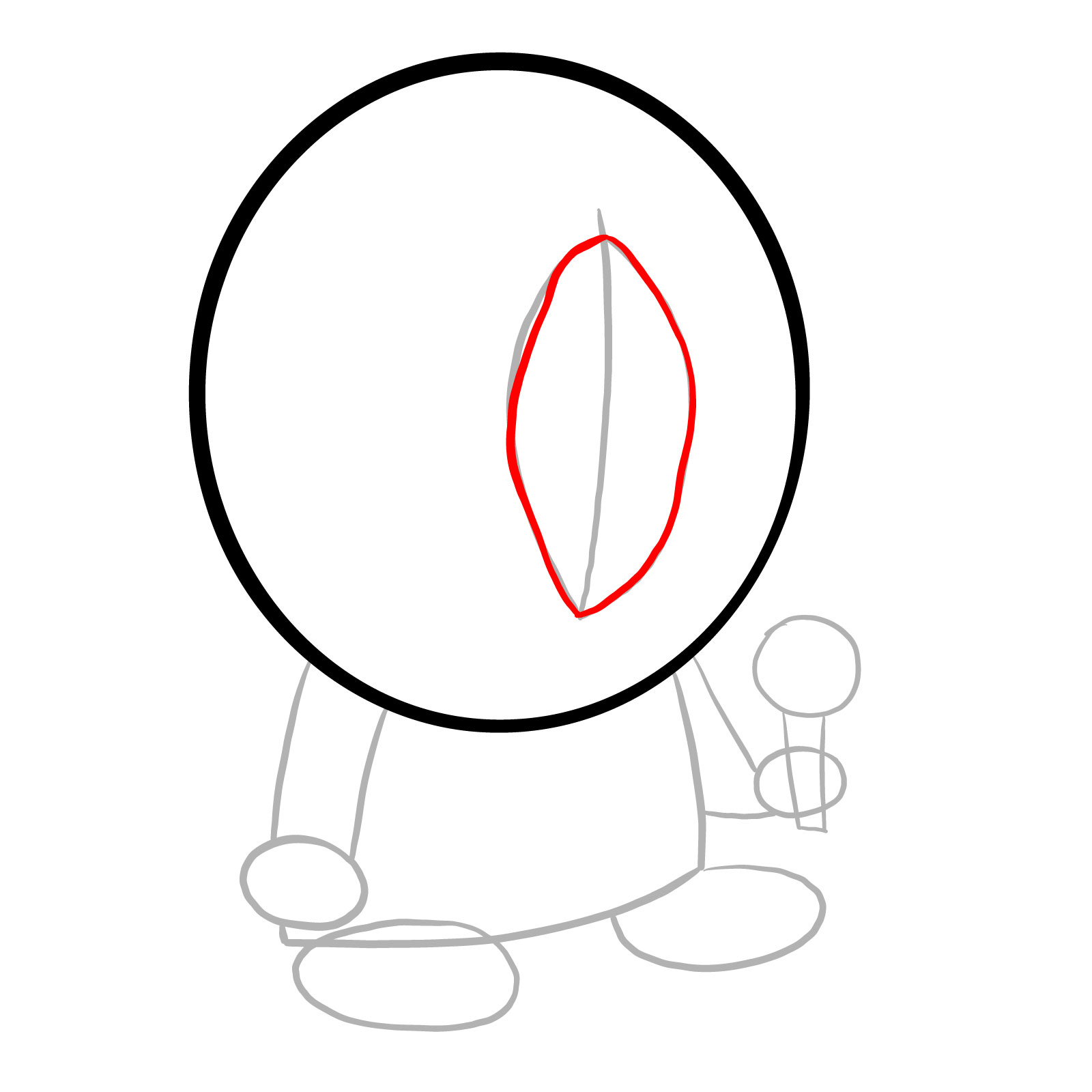 How to draw Kenny (FNF vs Kenny) - step 05