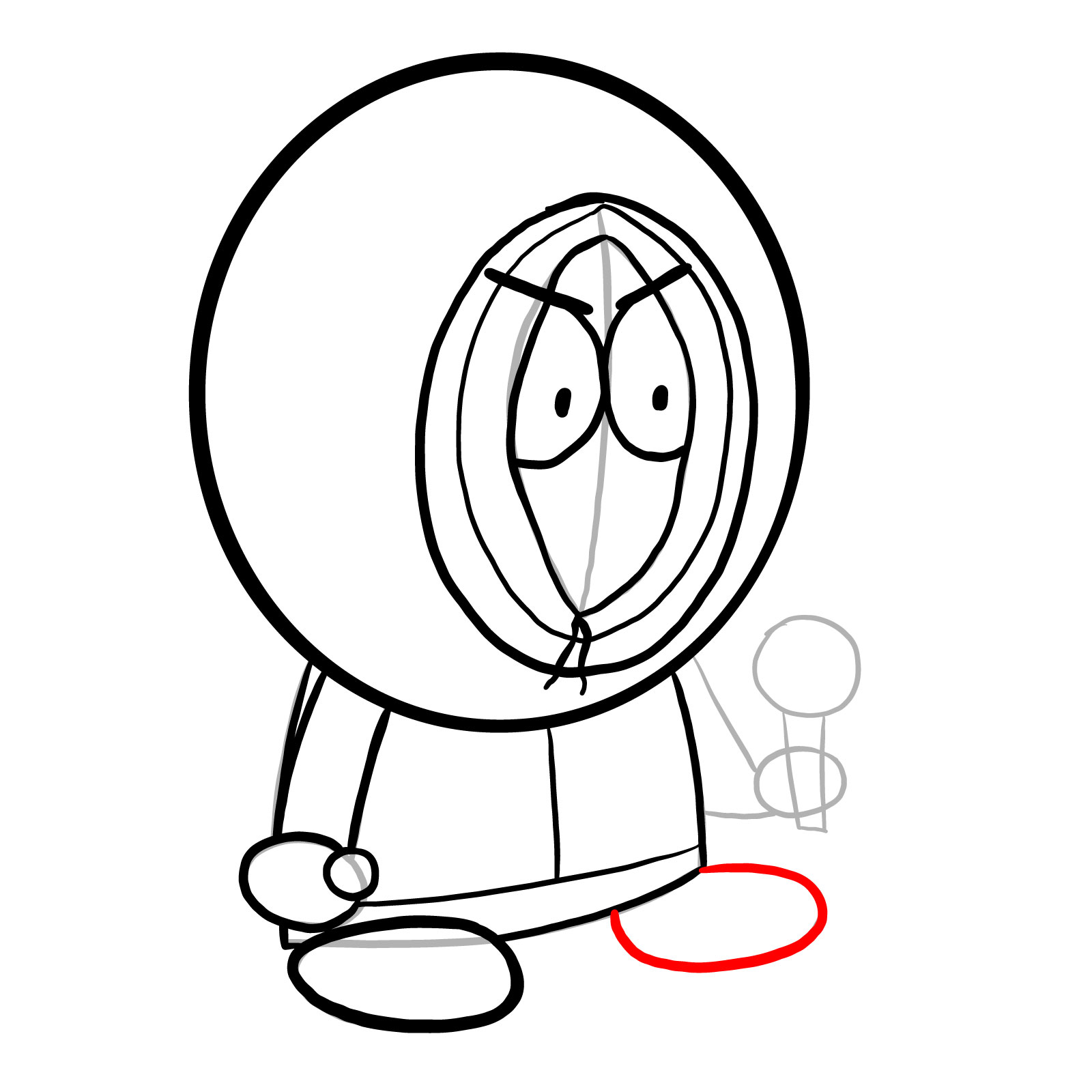 How to draw Kenny (FNF vs Kenny) - step 15