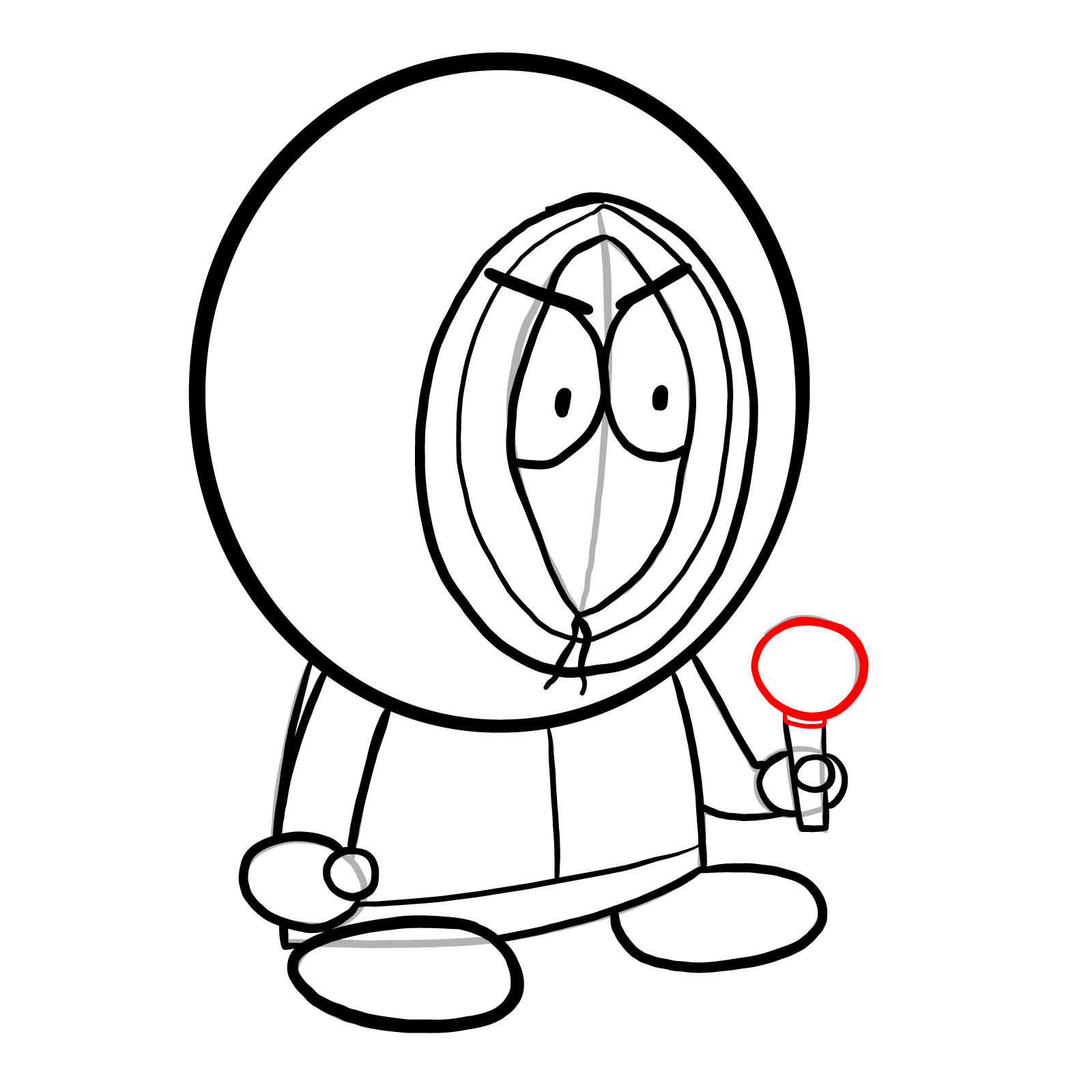 How to draw Kenny (FNF vs Kenny) - step 20