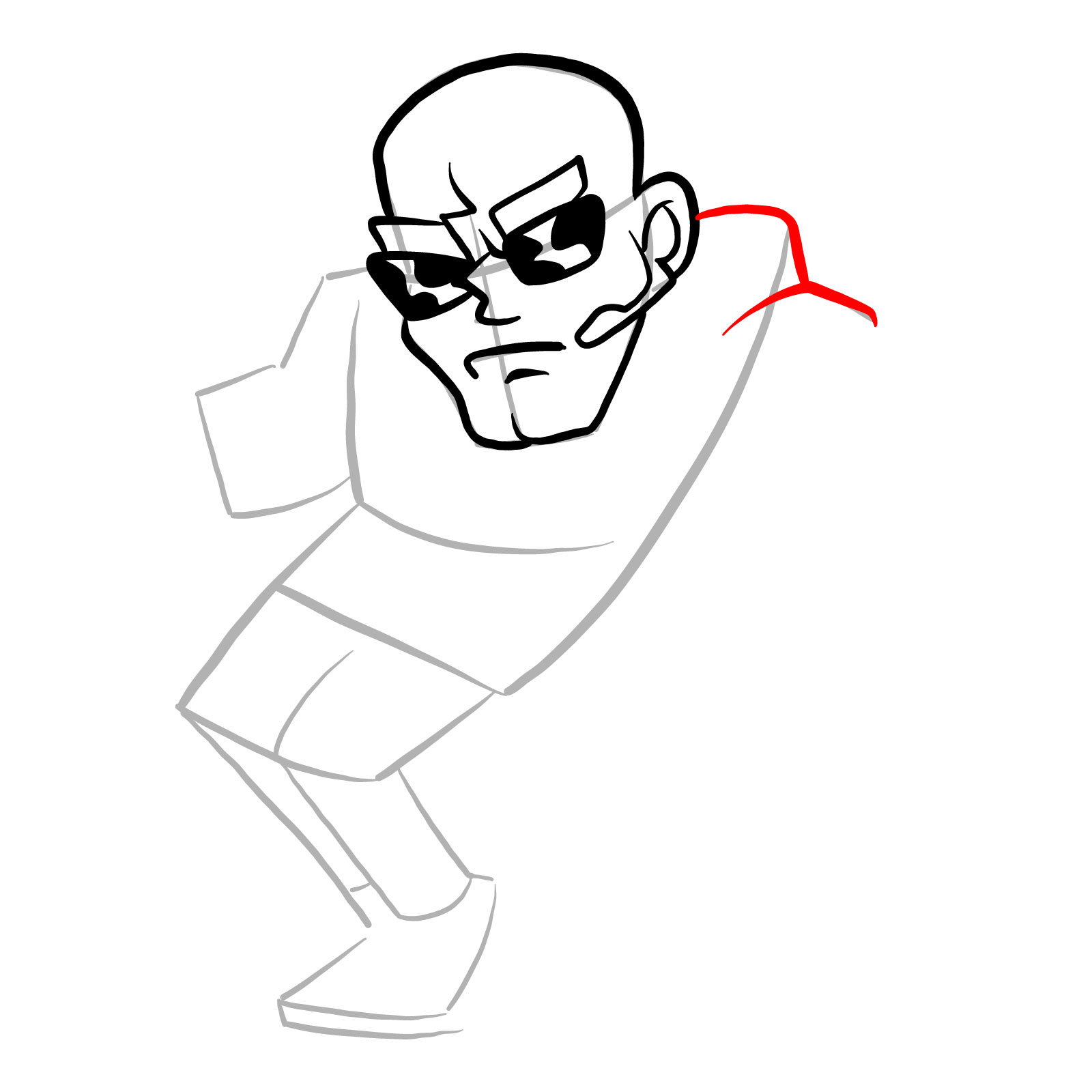 How to draw a Soft Henchman - step 12