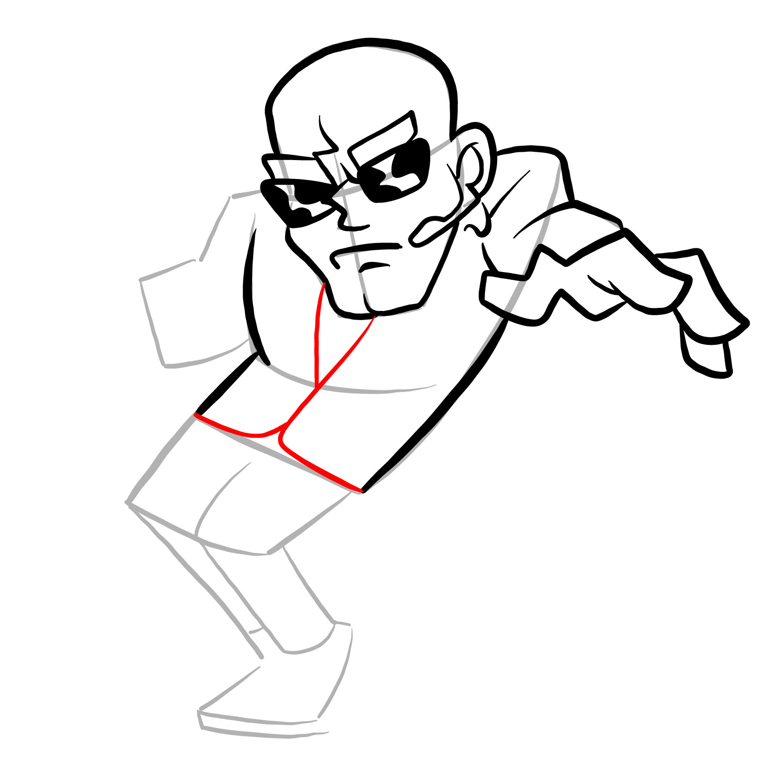 How to draw a Soft Henchman - step 17