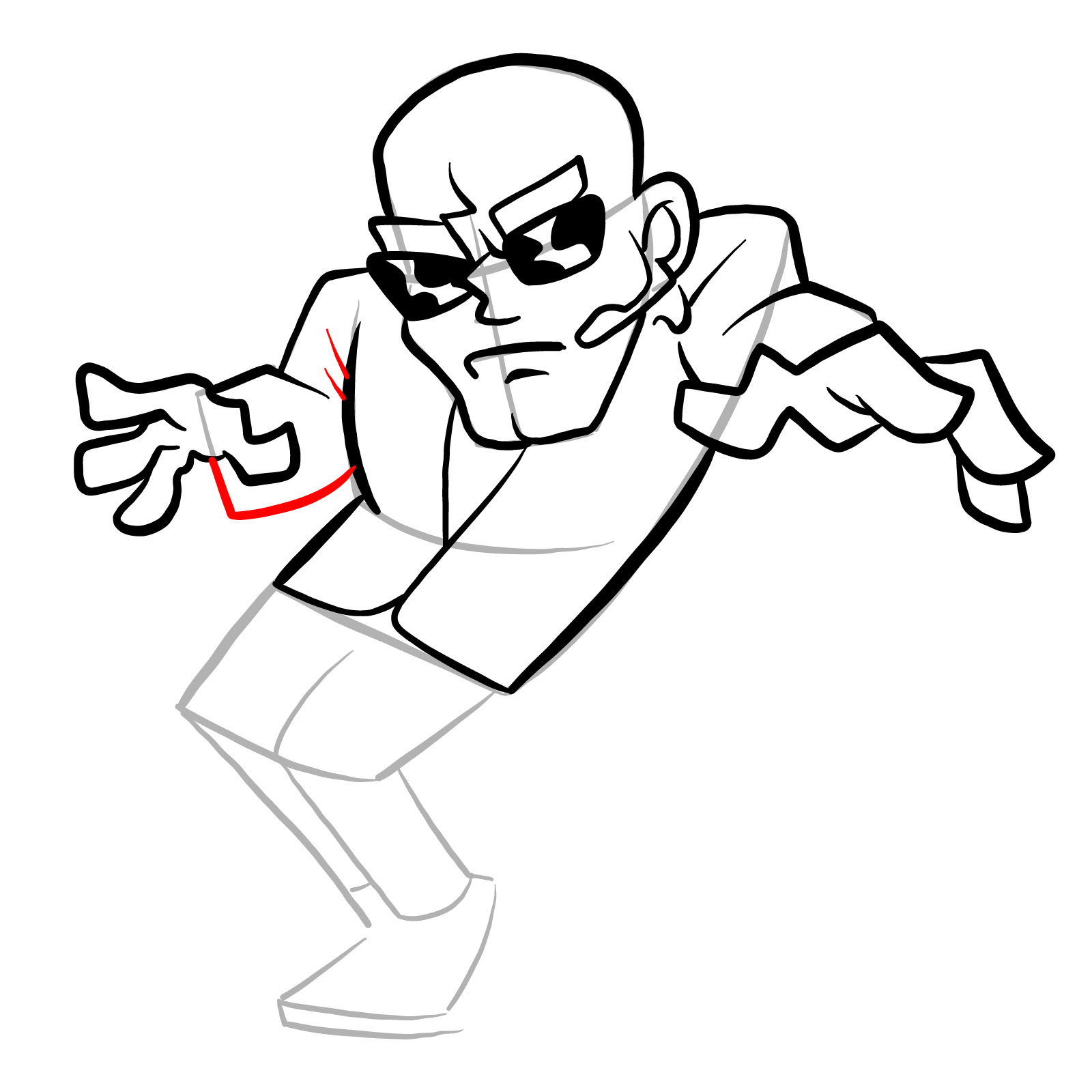 How to draw a Soft Henchman - step 21