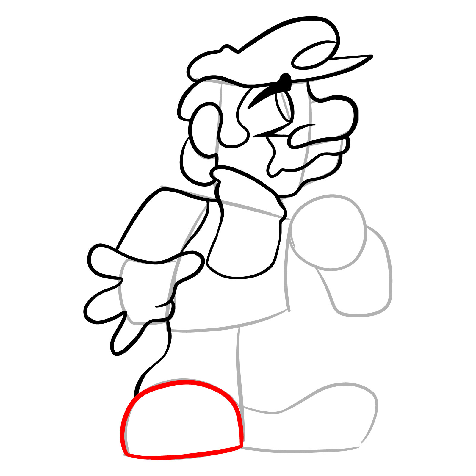 How to draw Lucas (FNF: Vs. Mario 85) - step 19