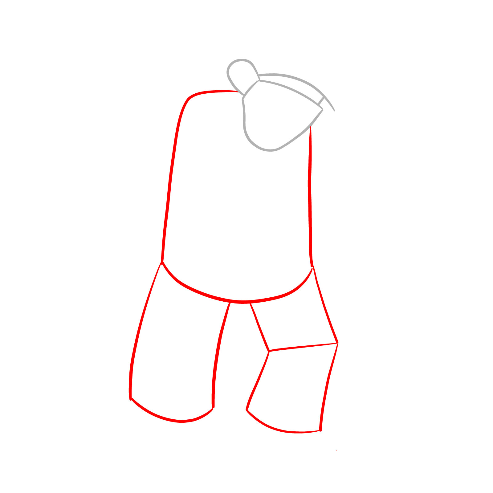 How to draw MX (MARIO EXE) - step 02