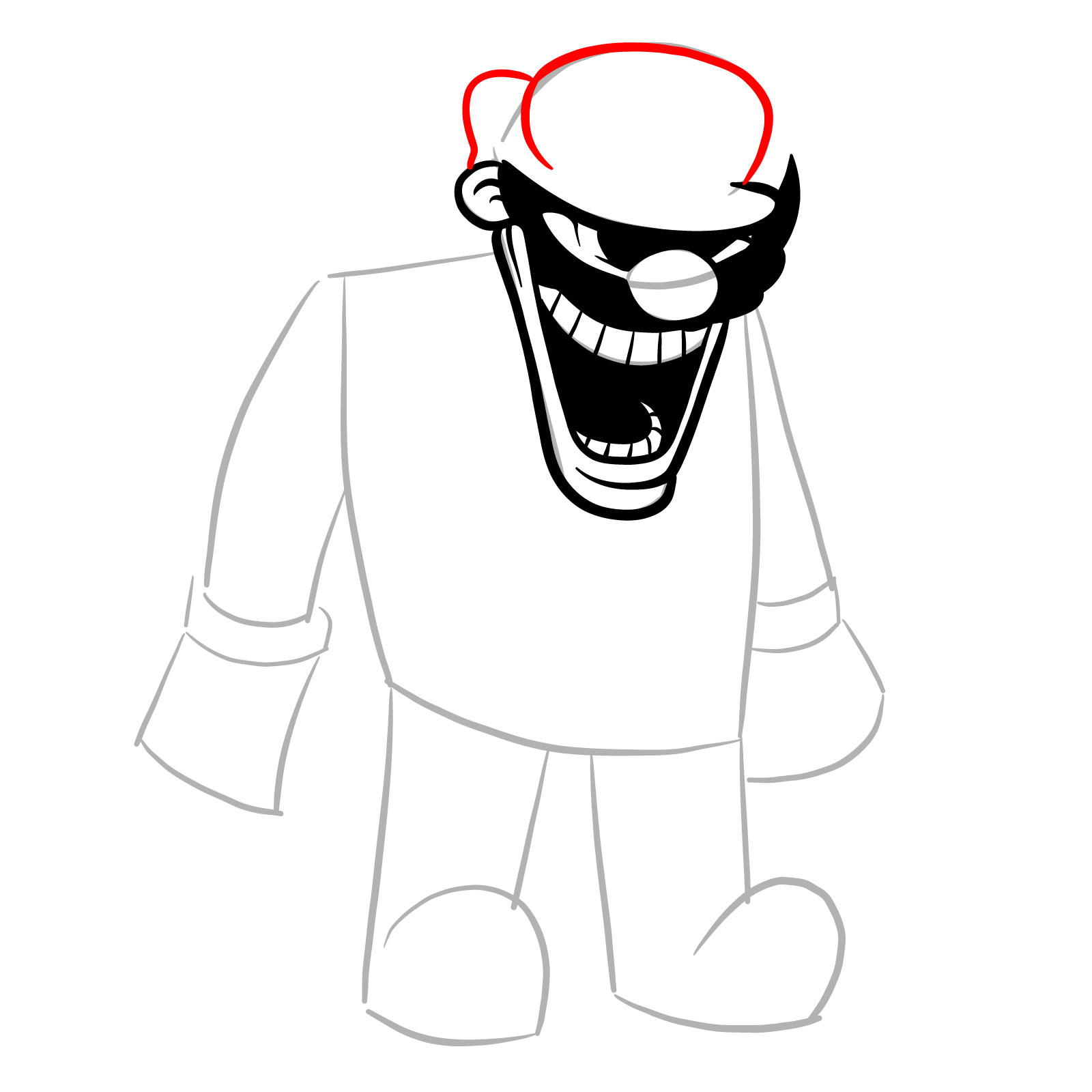 How to draw MX (Mario's Madness) - step 15