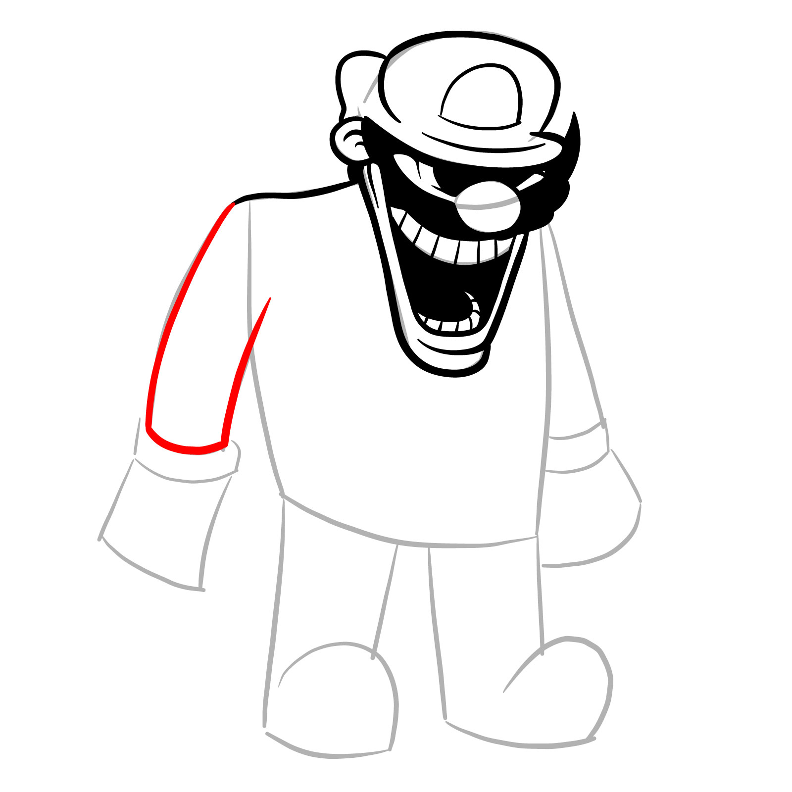 How to draw MX (Mario's Madness) - step 18