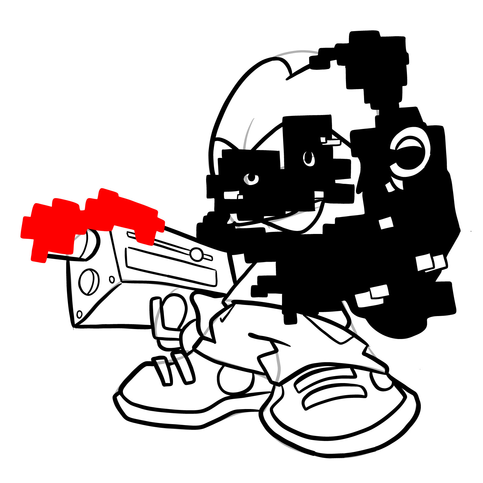 How to draw Pico - Pibby Corrupted - step 35