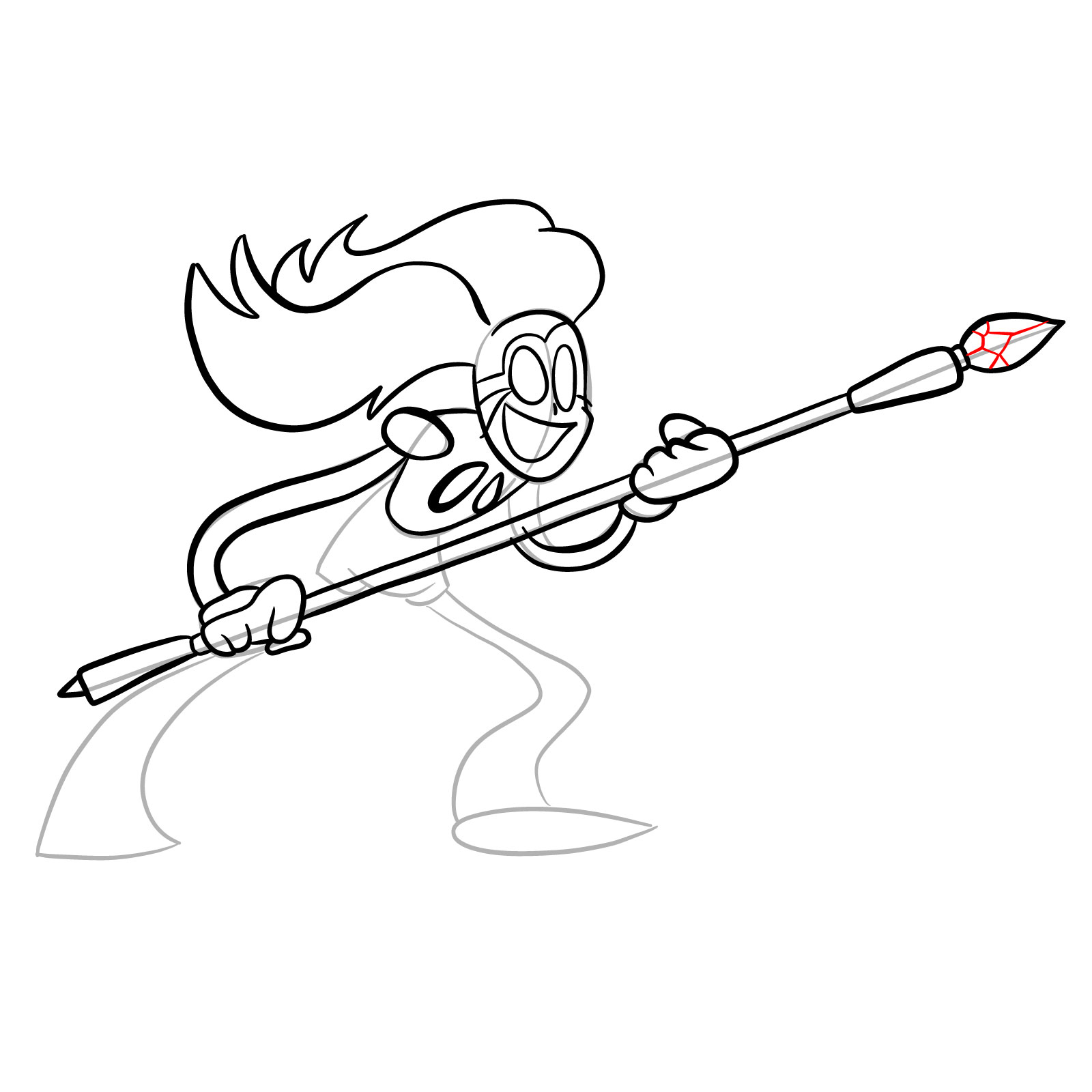 How to draw Spinel - Pibby Corrupted - step 18