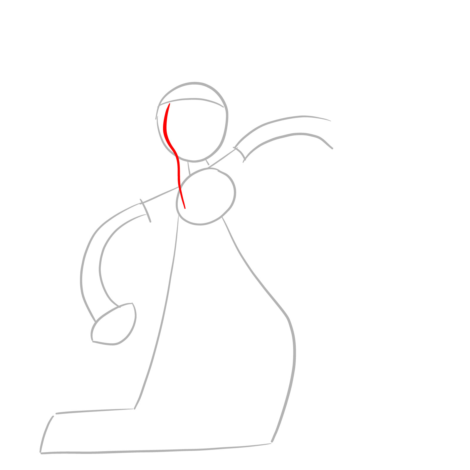 How to draw Pibby Corrupted Princess Bubblegum - step 03
