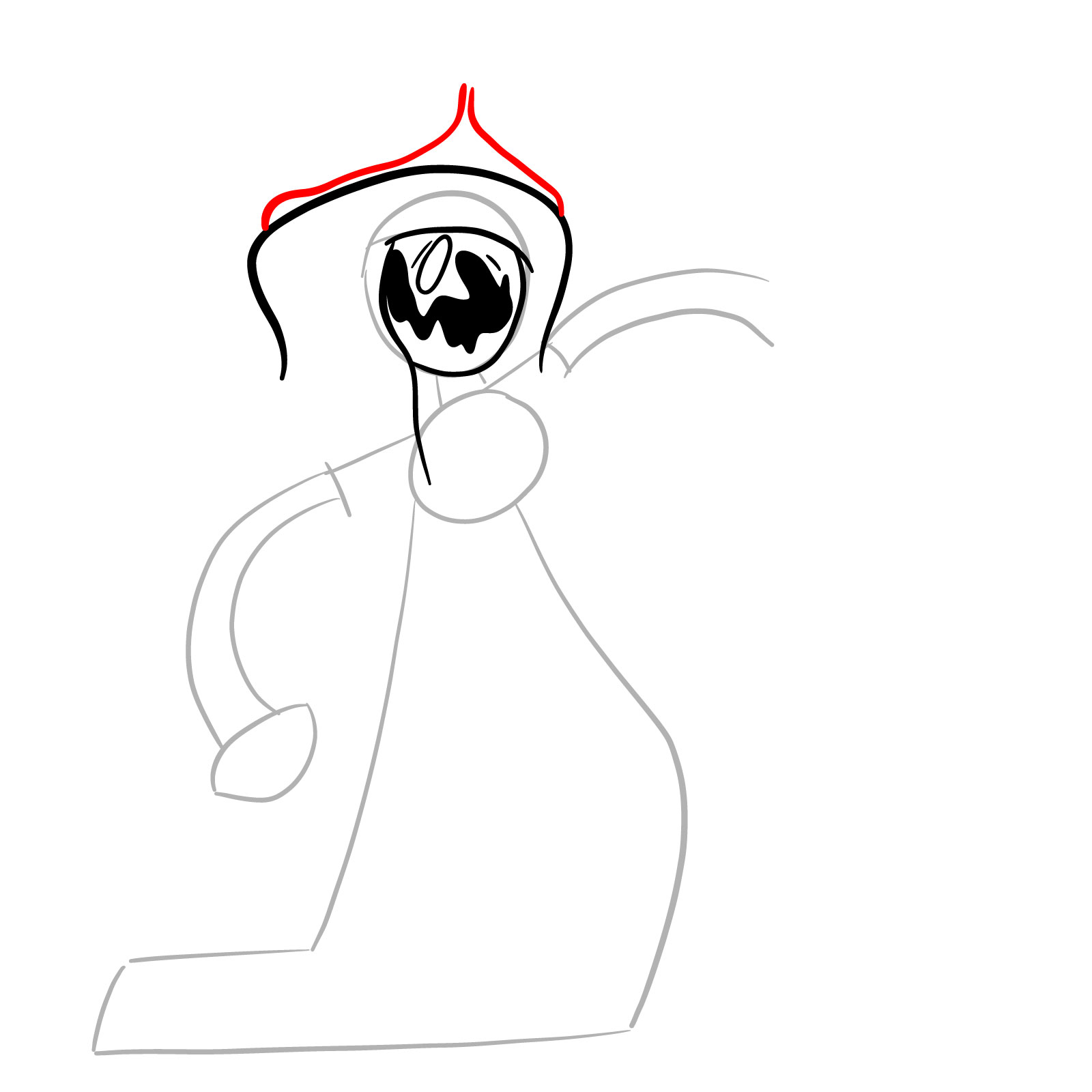 How to draw Pibby Corrupted Princess Bubblegum - step 08