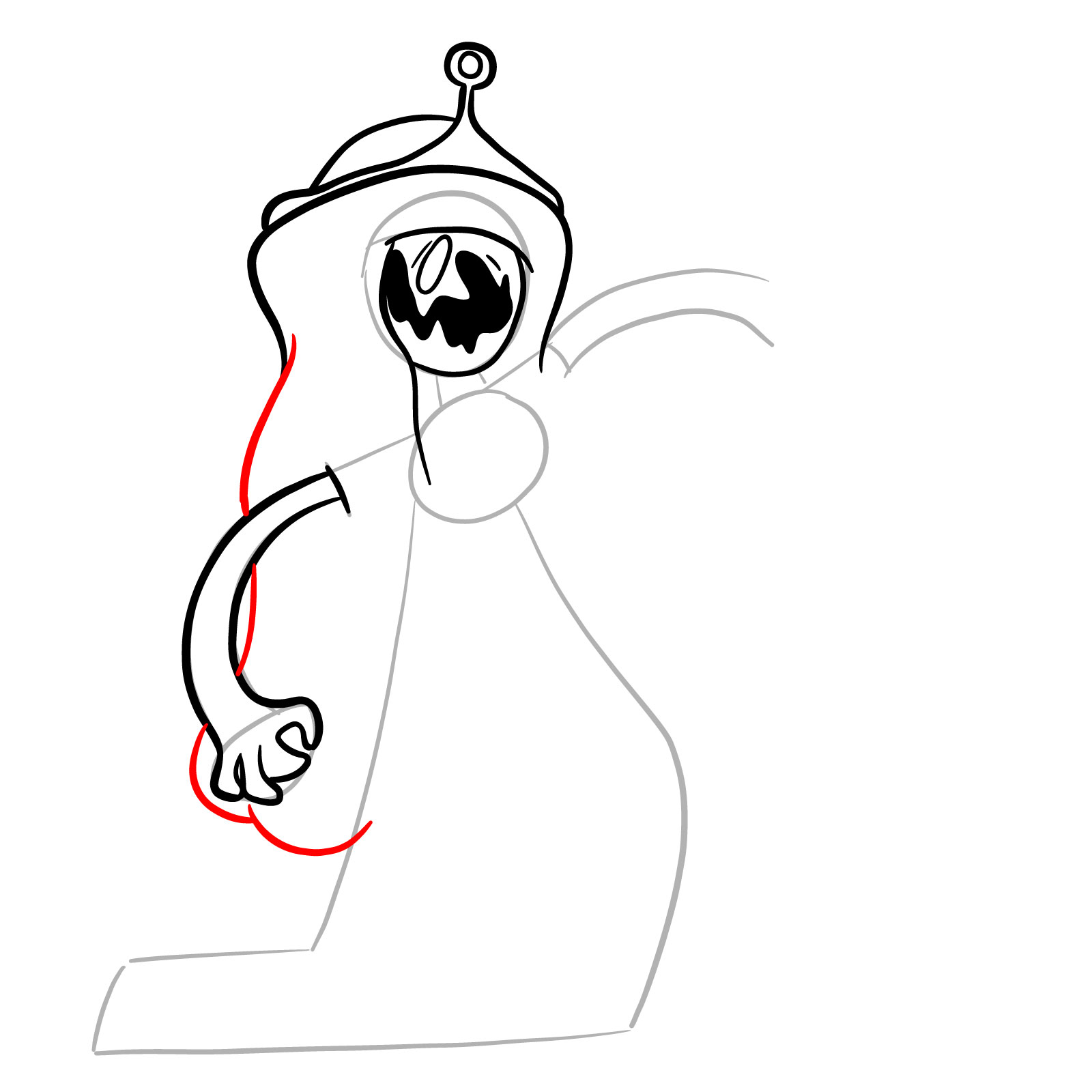 How to draw Pibby Corrupted Princess Bubblegum - step 12