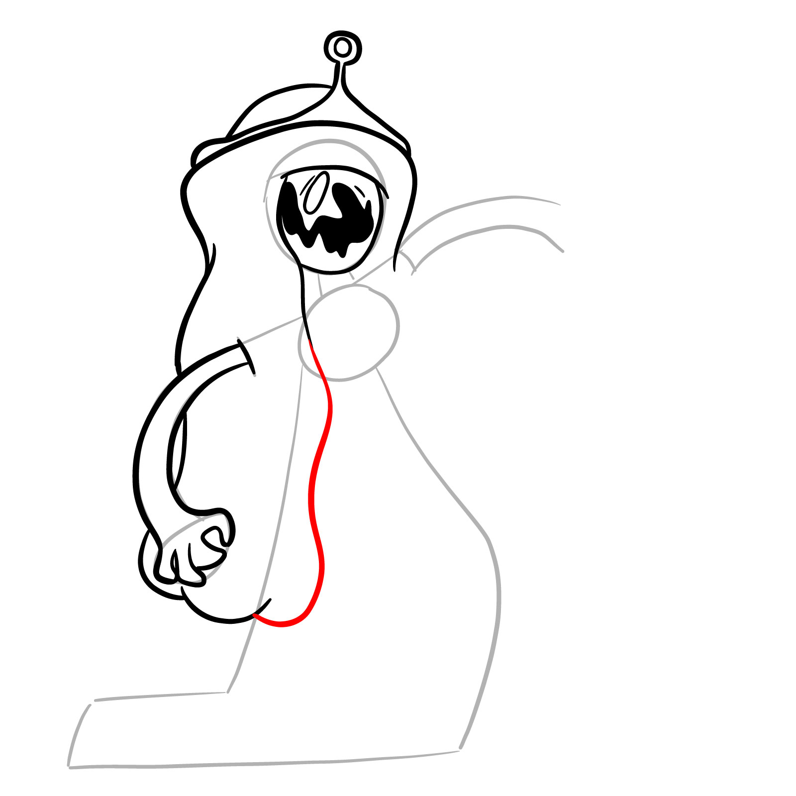 How to draw Pibby Corrupted Princess Bubblegum - step 13