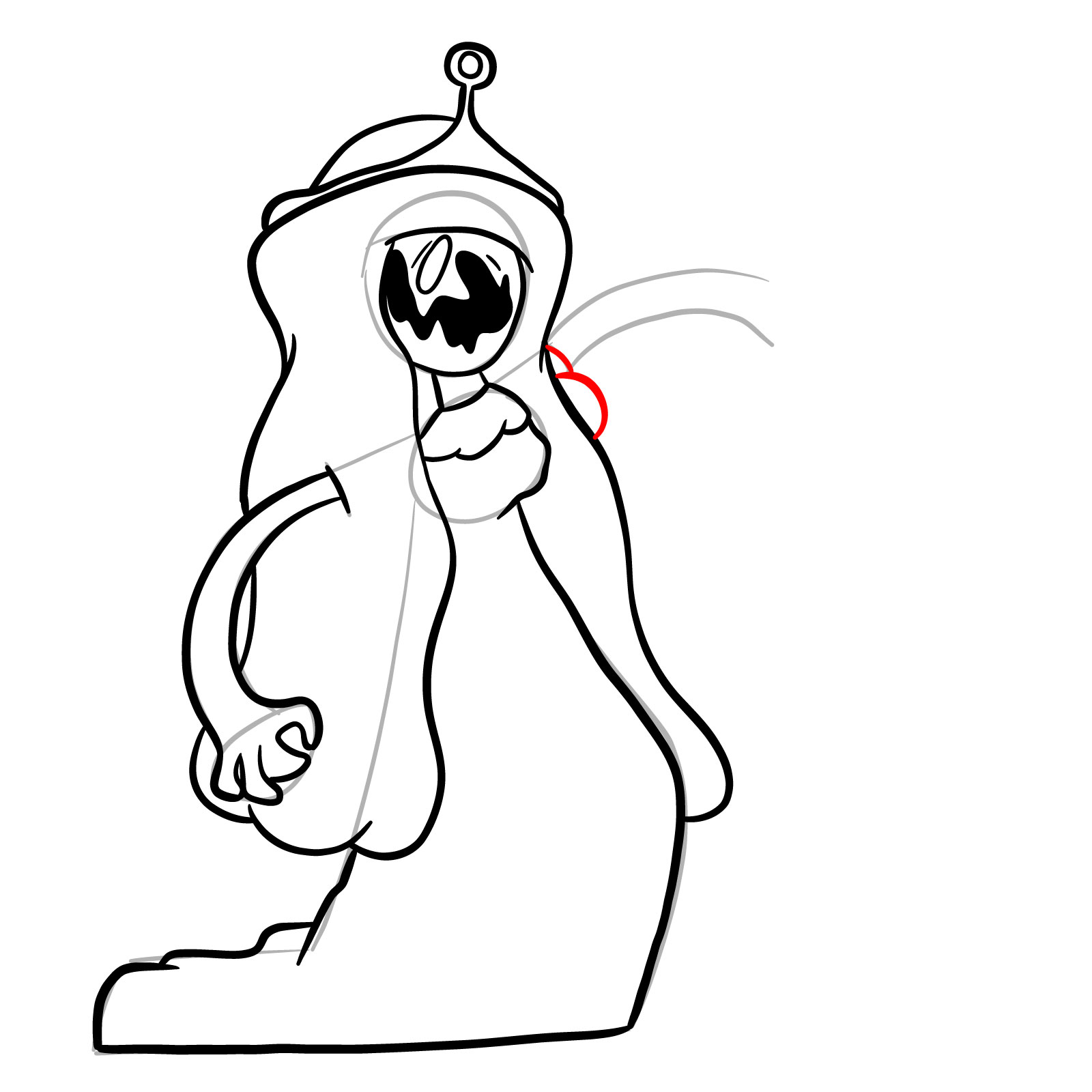How to draw Pibby Corrupted Princess Bubblegum - step 19