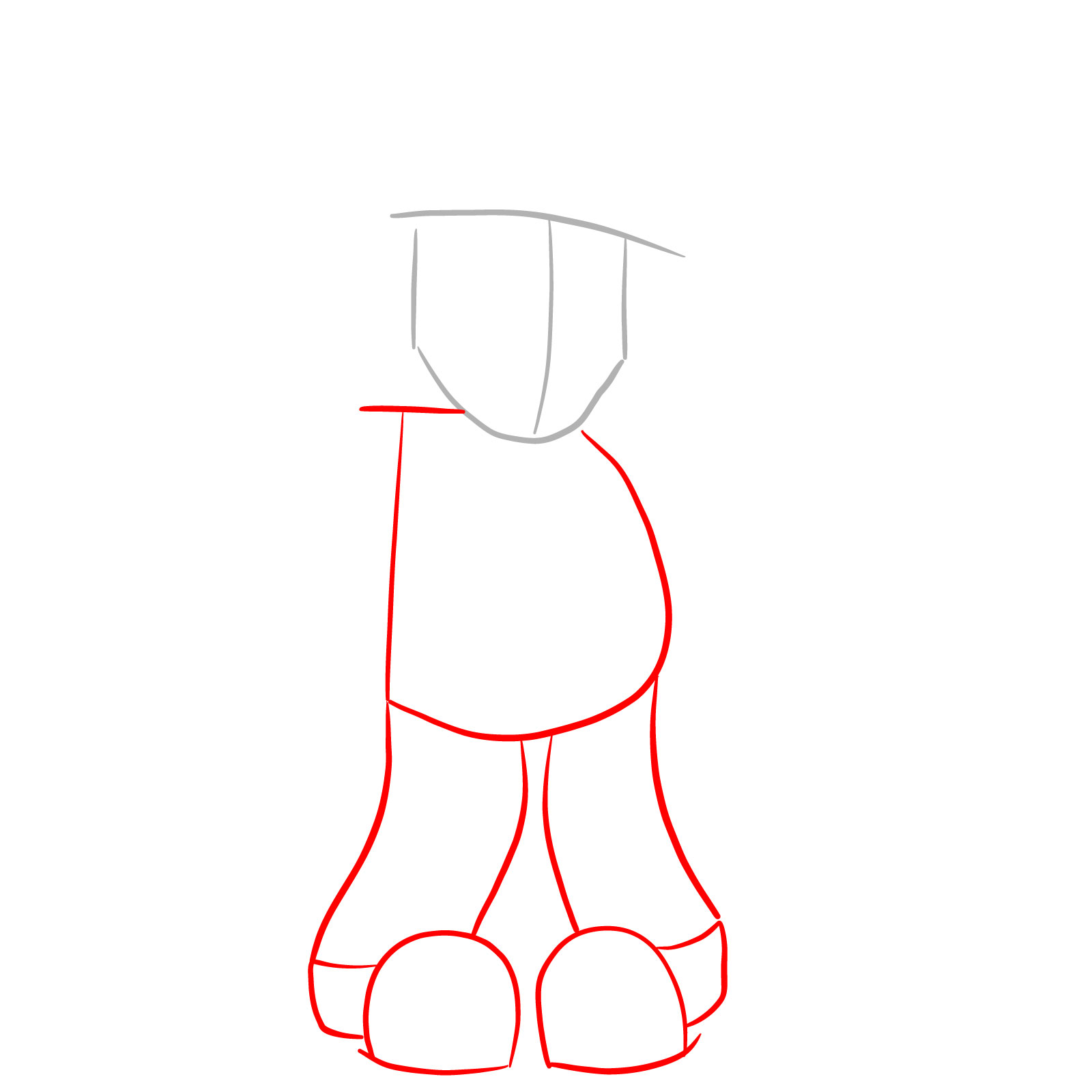 How to draw Beta Luigi from FNF - step 02