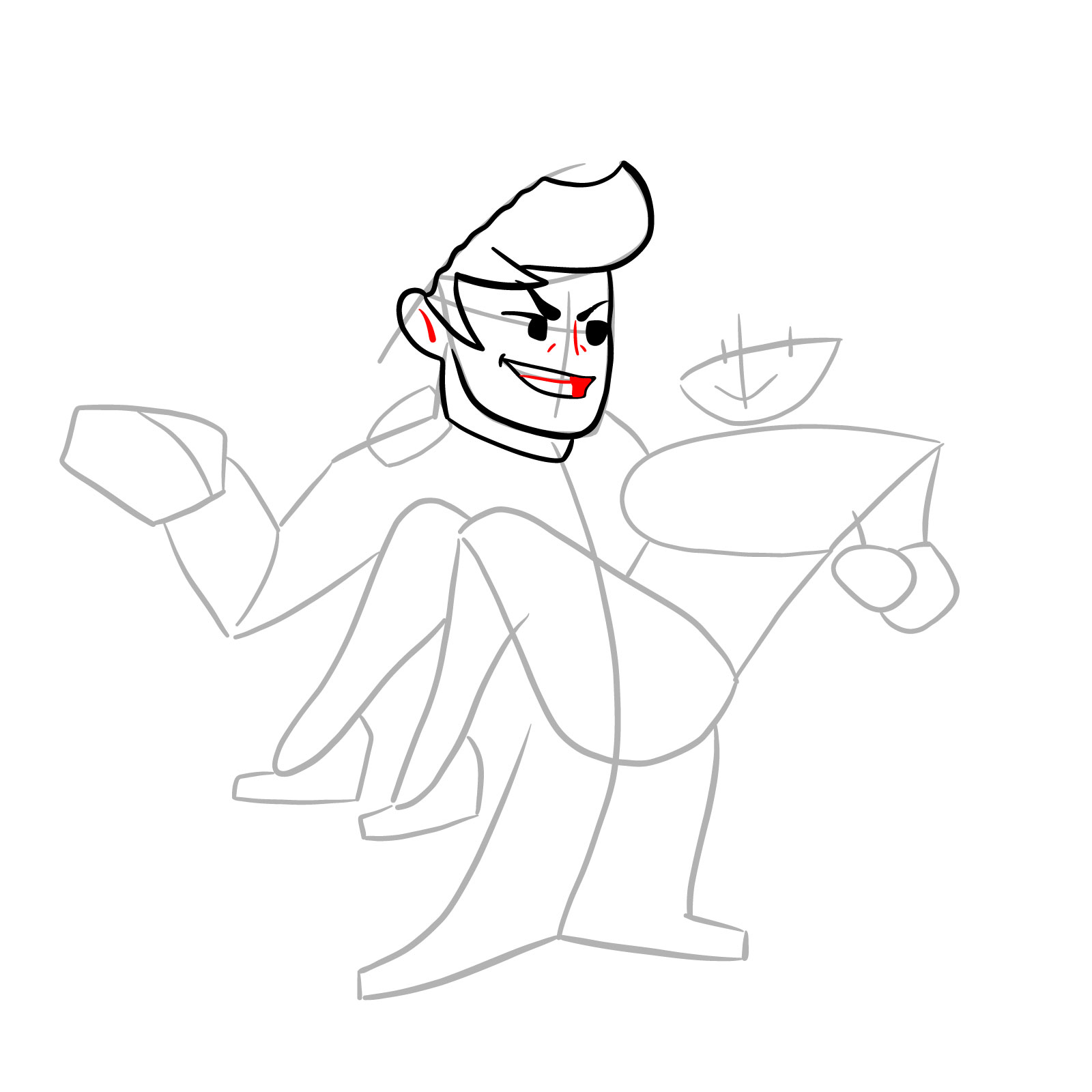 How to draw FNF Soft Daddy and Mommy - step 10