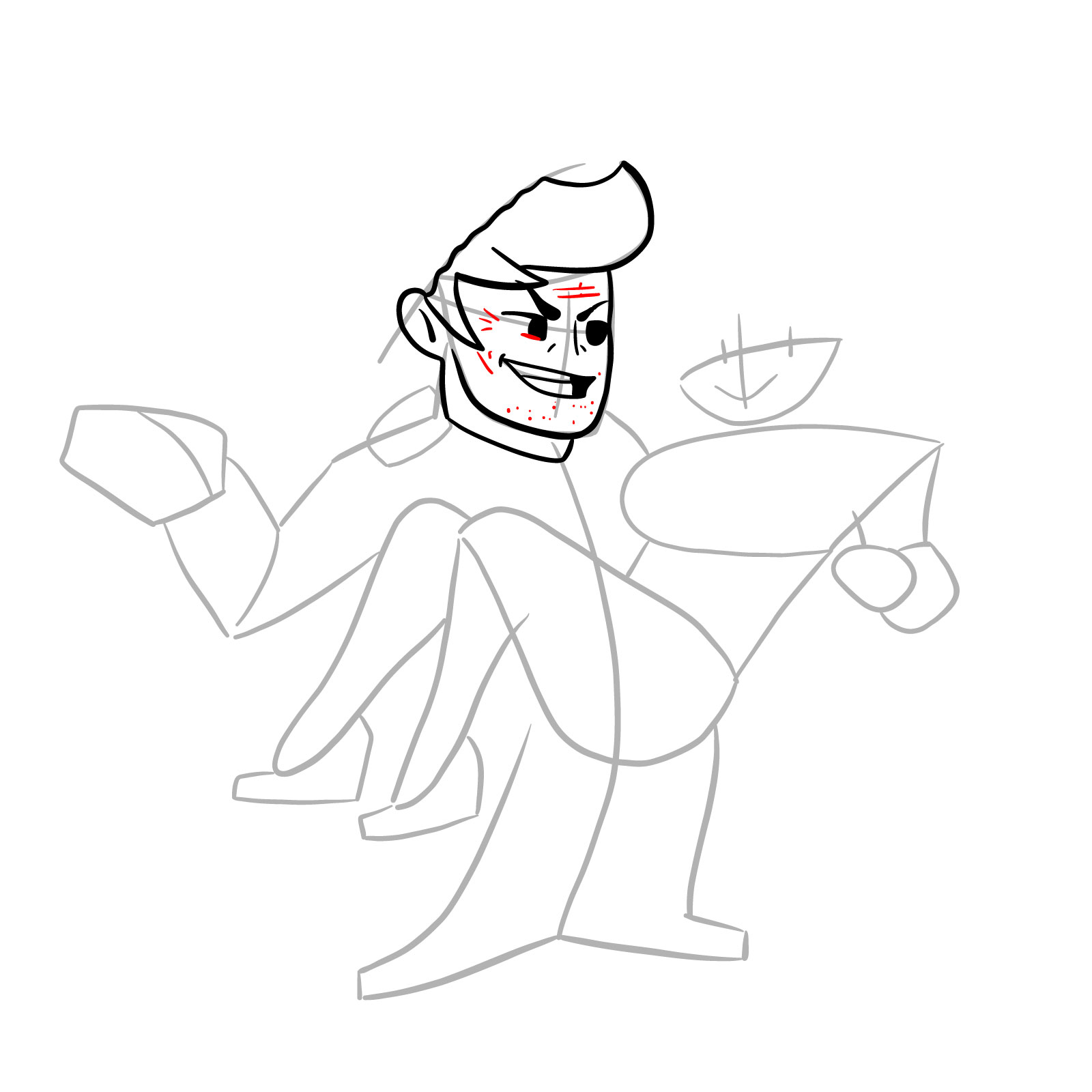 How to draw FNF Soft Daddy and Mommy - step 11