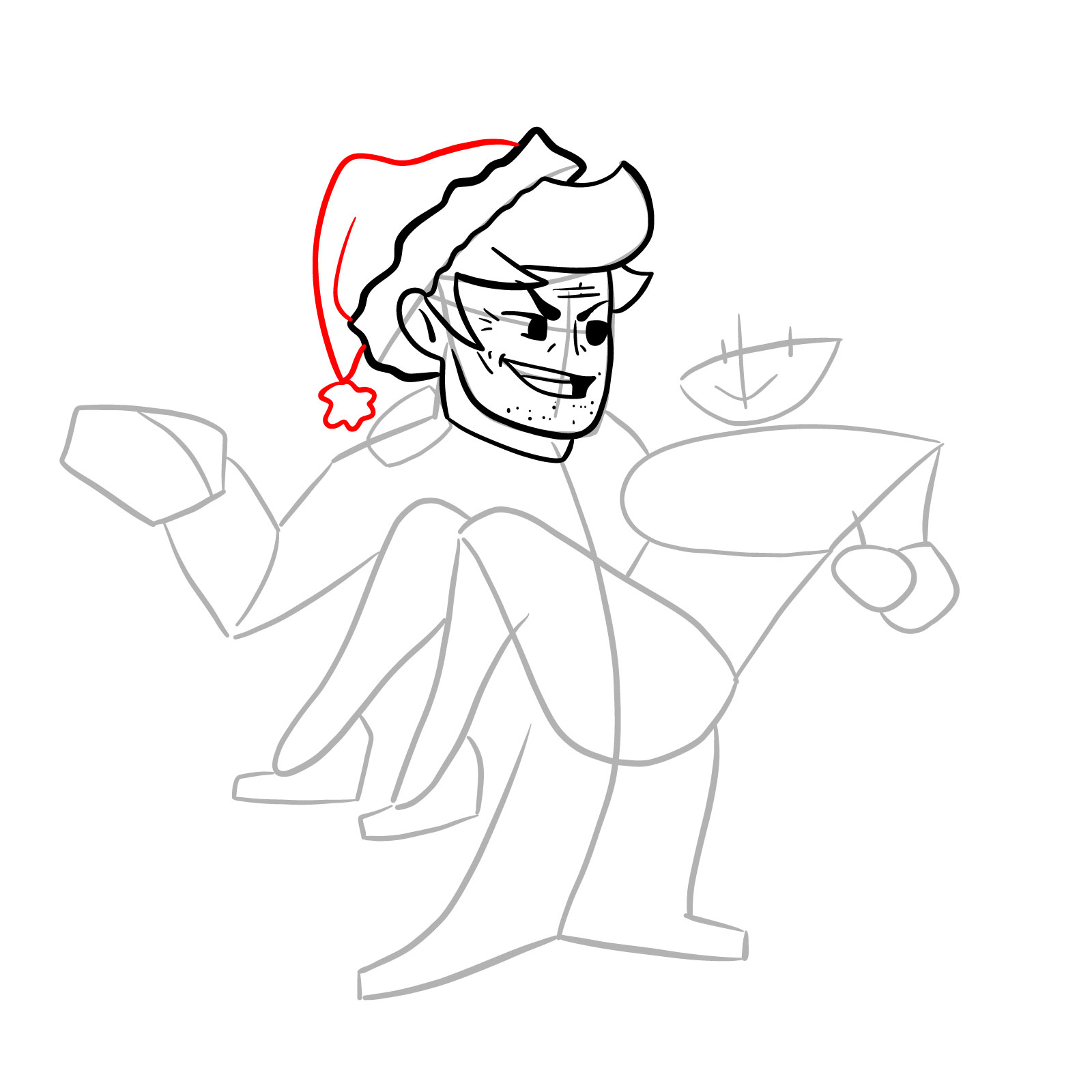 How to draw FNF Soft Daddy and Mommy - step 13