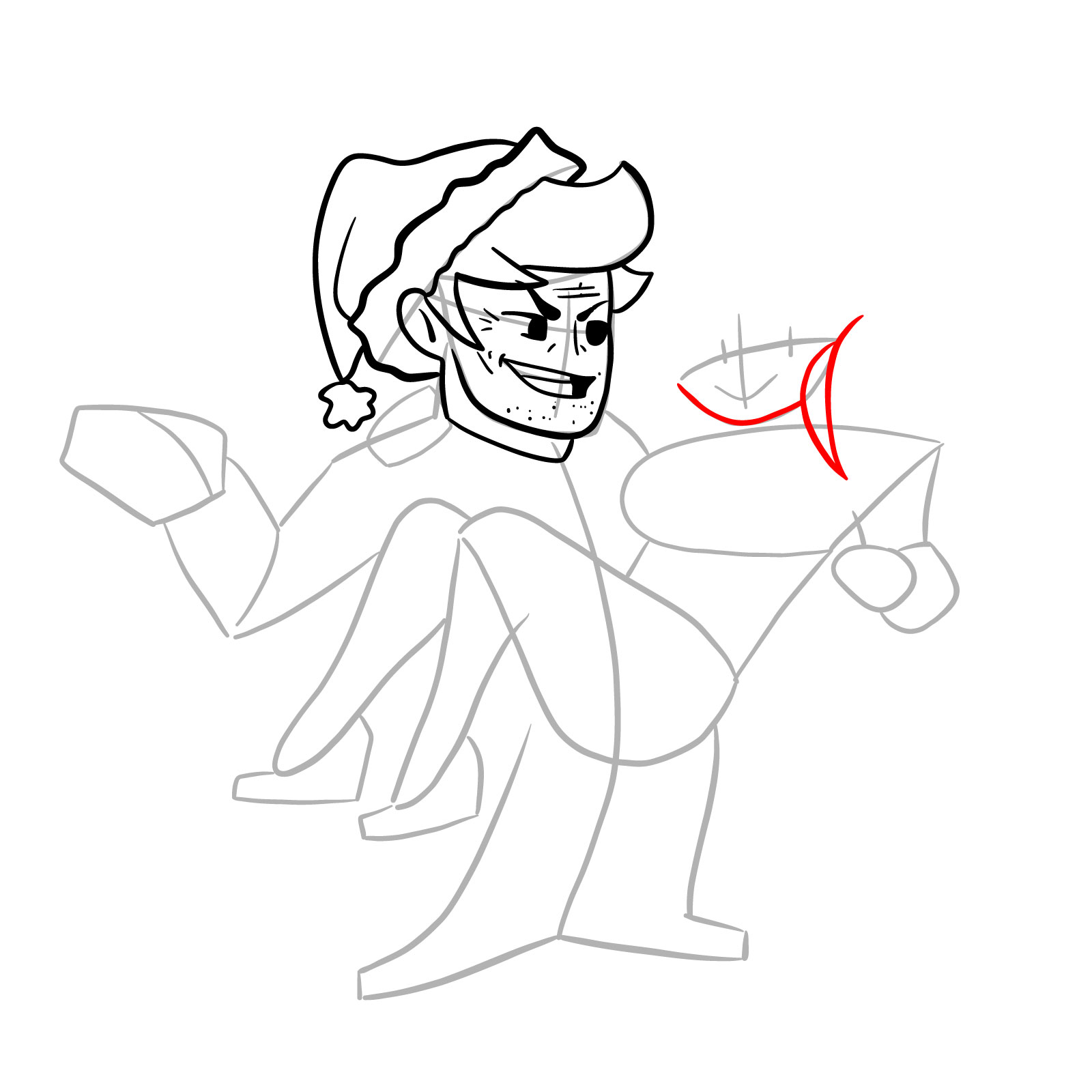 How to draw FNF Soft Daddy and Mommy - step 14