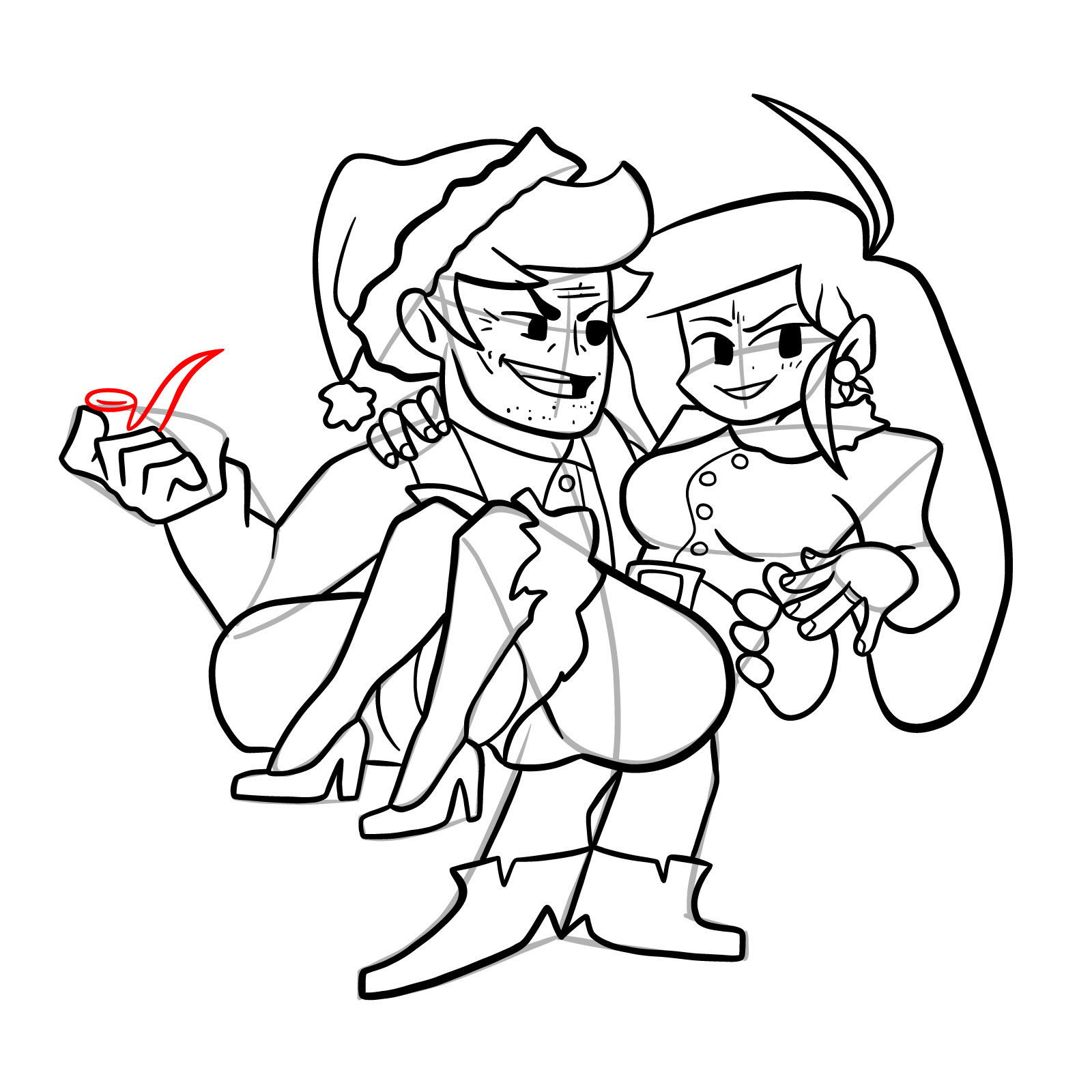 How to draw FNF Soft Daddy and Mommy - step 45