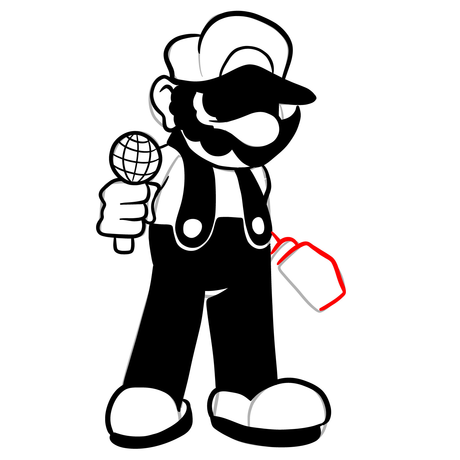 How to draw Mario.EXE (GB Mario Land) - step 24