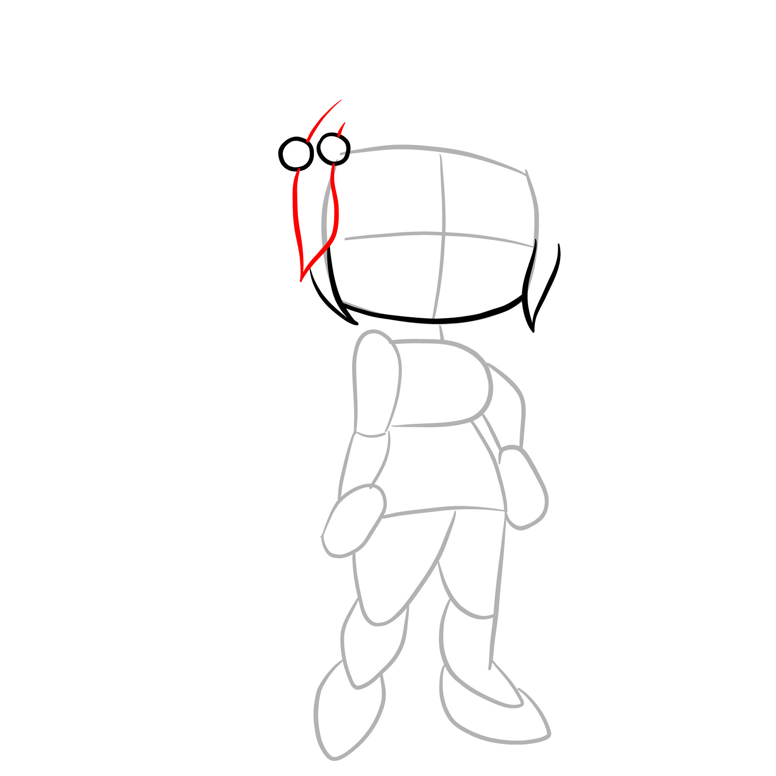 How to draw Corrupted Gf (new) - step 06