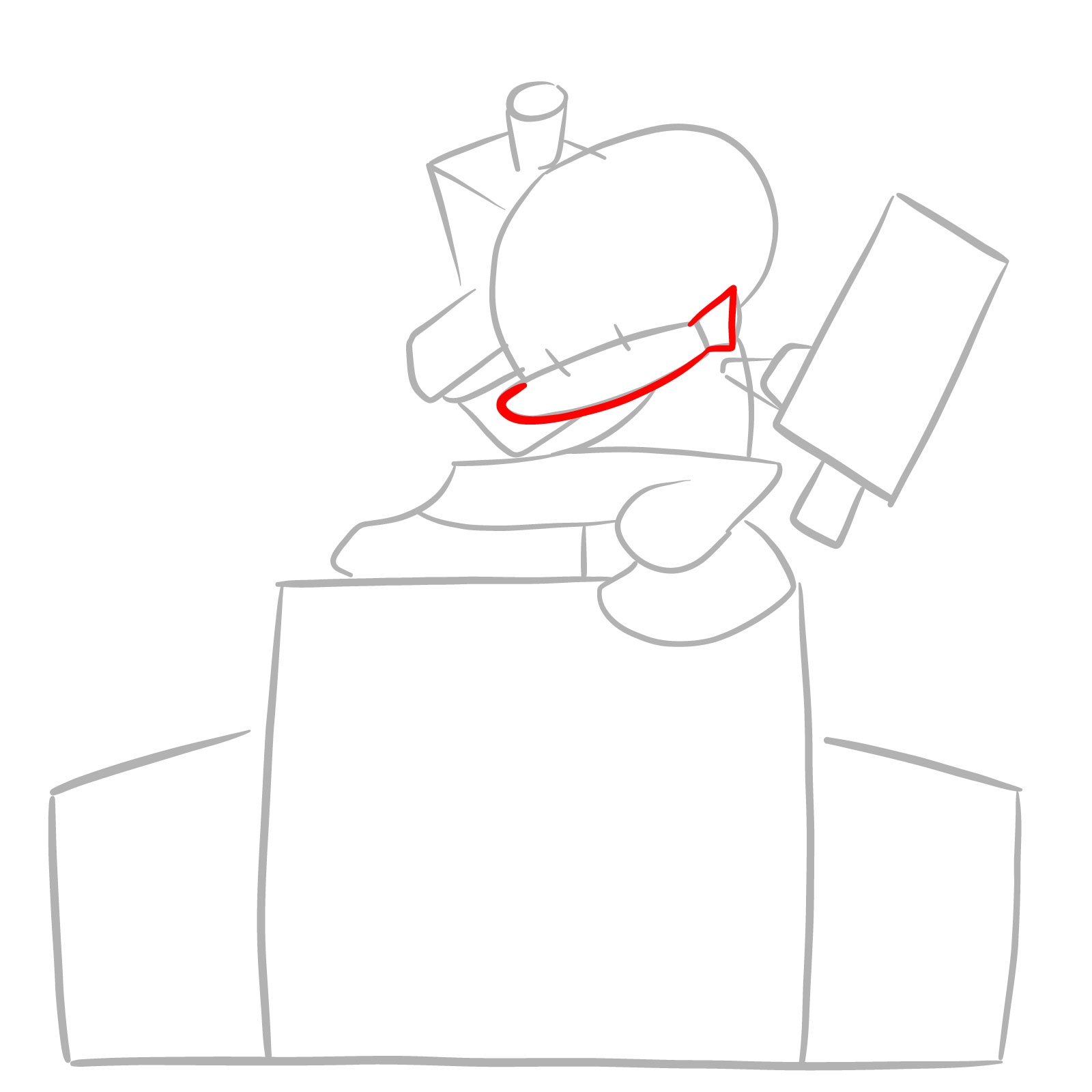 How to draw Pico on the speakers - step 04