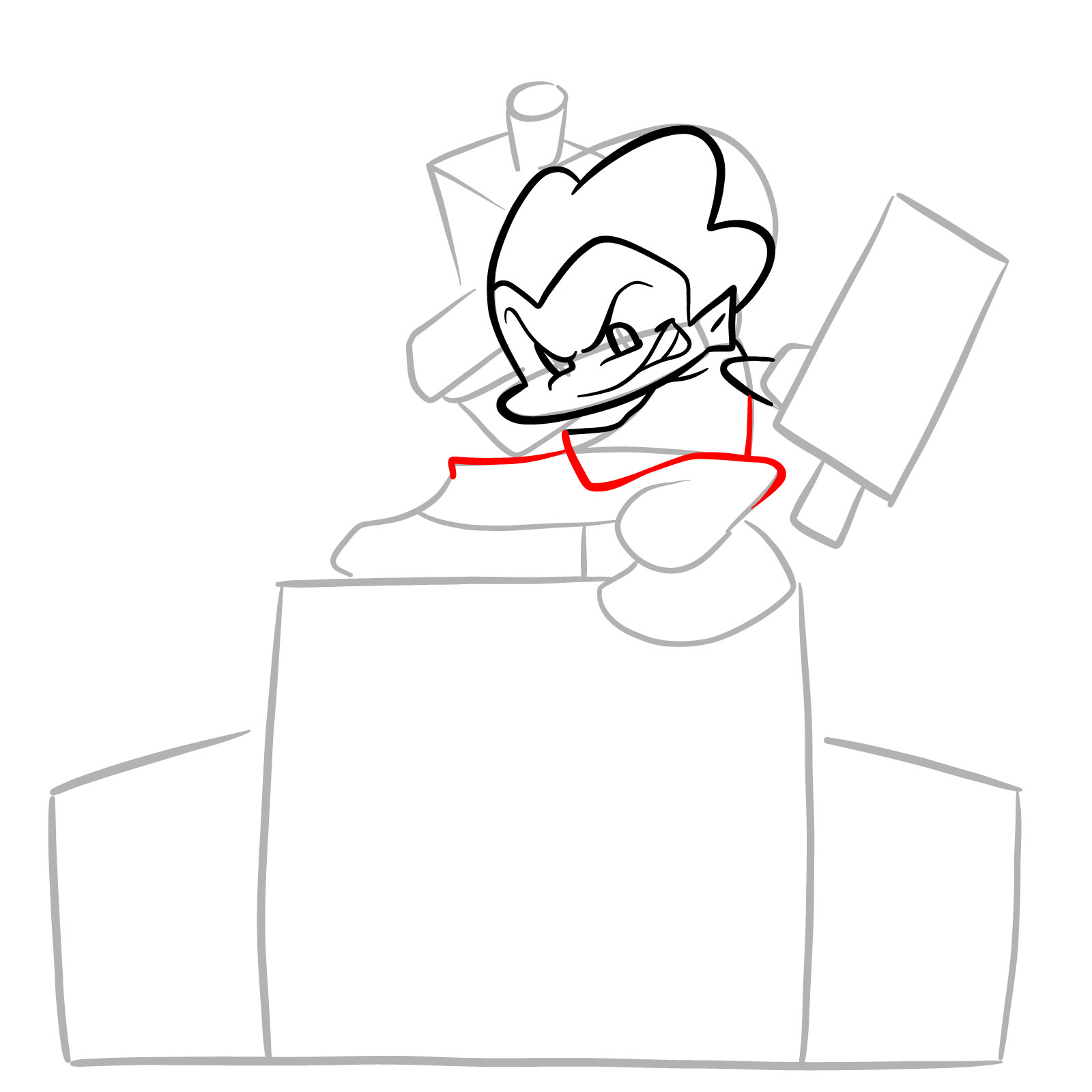 How to draw Pico on the speakers - step 11