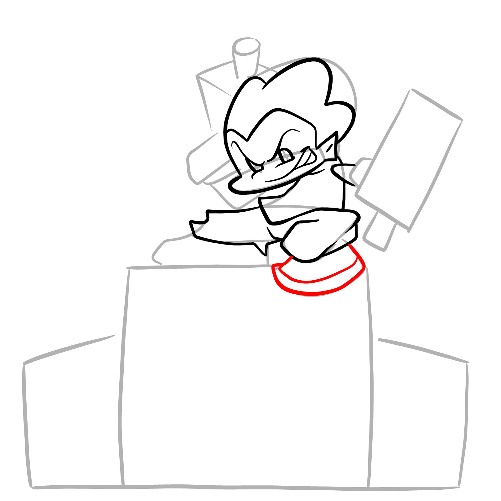 How to draw Pico on the speakers - step 14