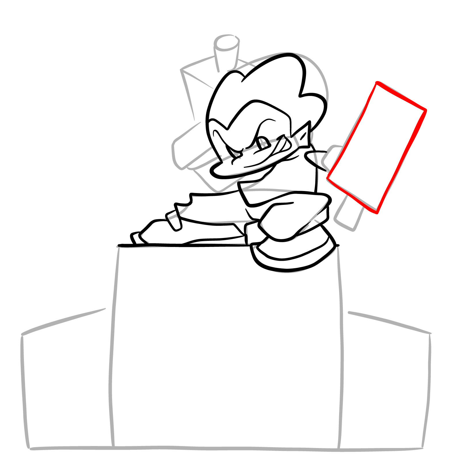 How to draw Pico on the speakers - step 16