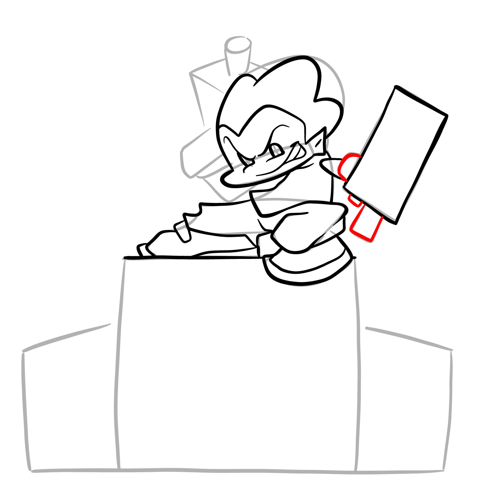How to draw Pico on the speakers - step 17
