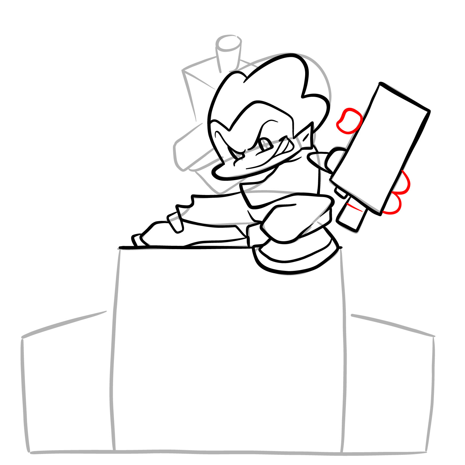 How to draw Pico on the speakers - step 18