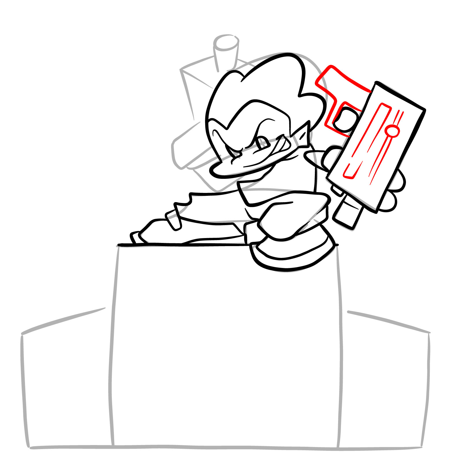 How to draw Pico on the speakers - step 19
