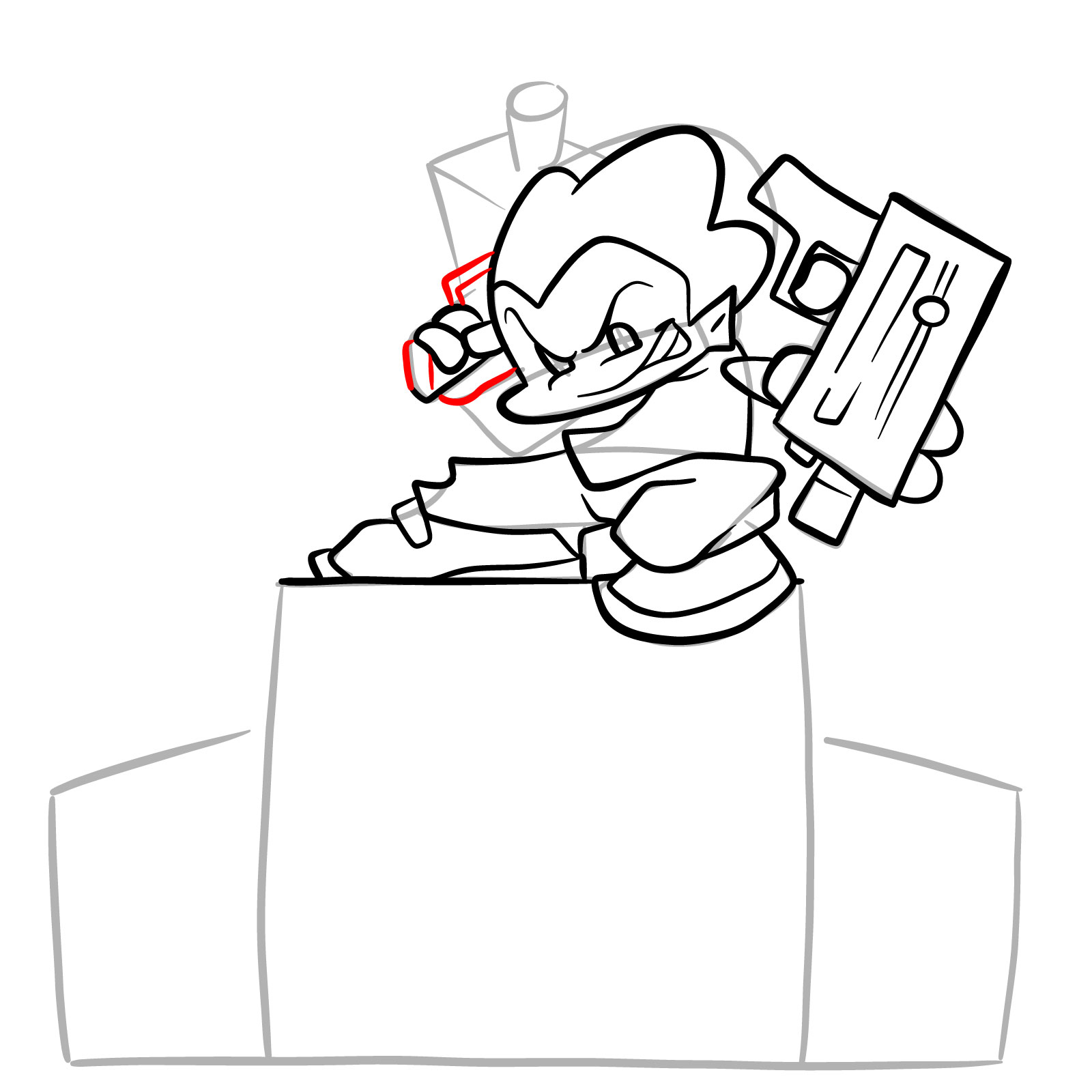 How to draw Pico on the speakers - step 21