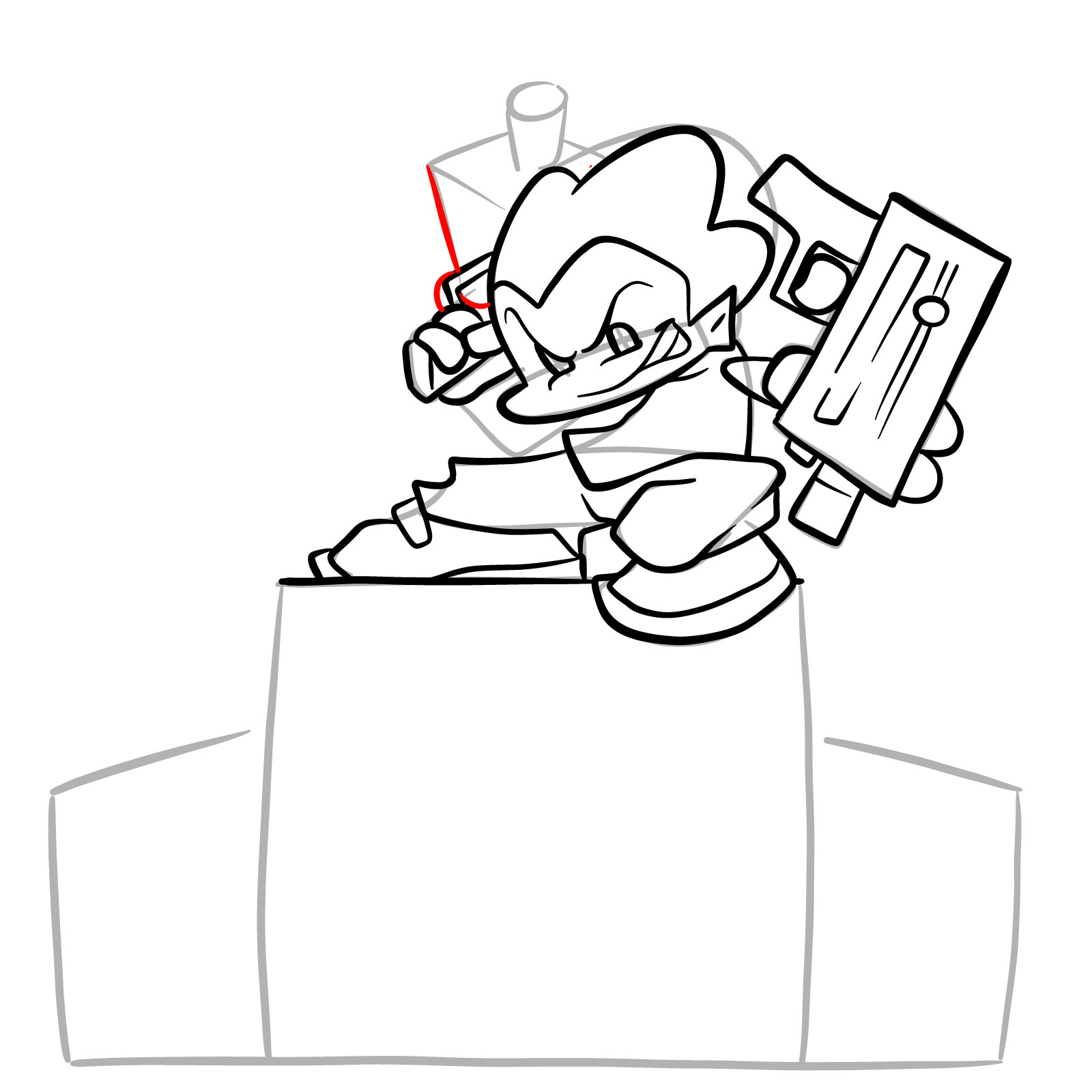 How to draw Pico on the speakers - step 22